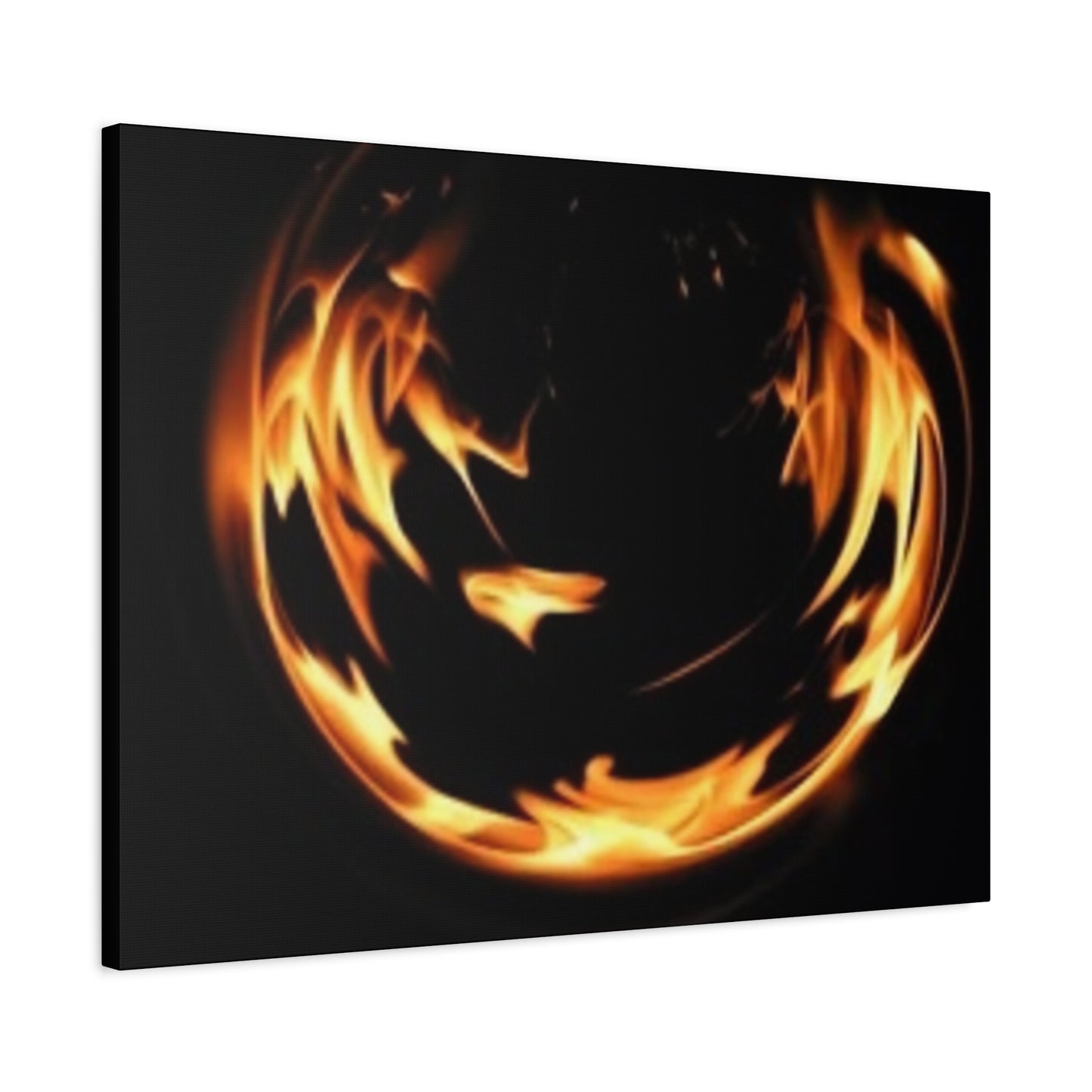 Fire Swirl Matte Canvas Art - Stretched 1.25" Gallery Wrap