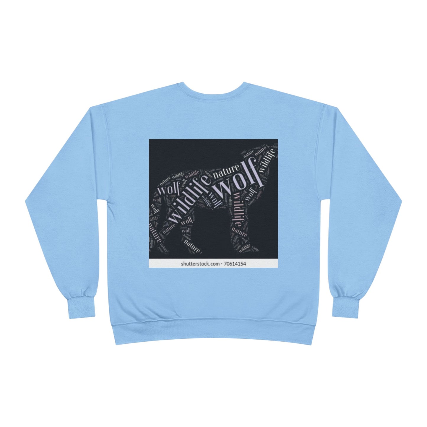 Unisex Eco-Friendly Wolf Graphic Crewneck Sweatshirt - Nature Lover Gift