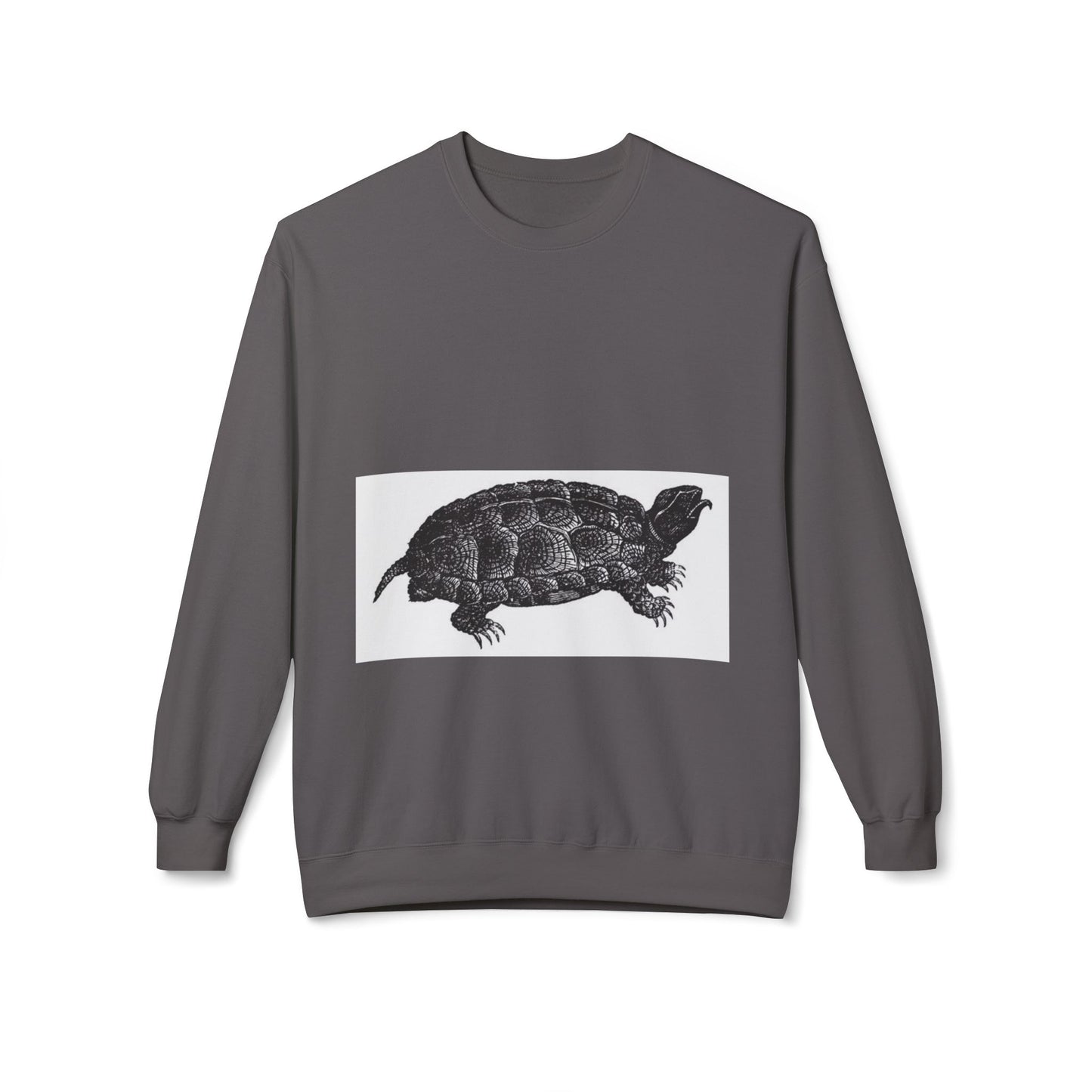 Turtle Design Unisex Fleece Crewneck Sweatshirt - Chill Vibes, Perfect Gift for Nature Lovers