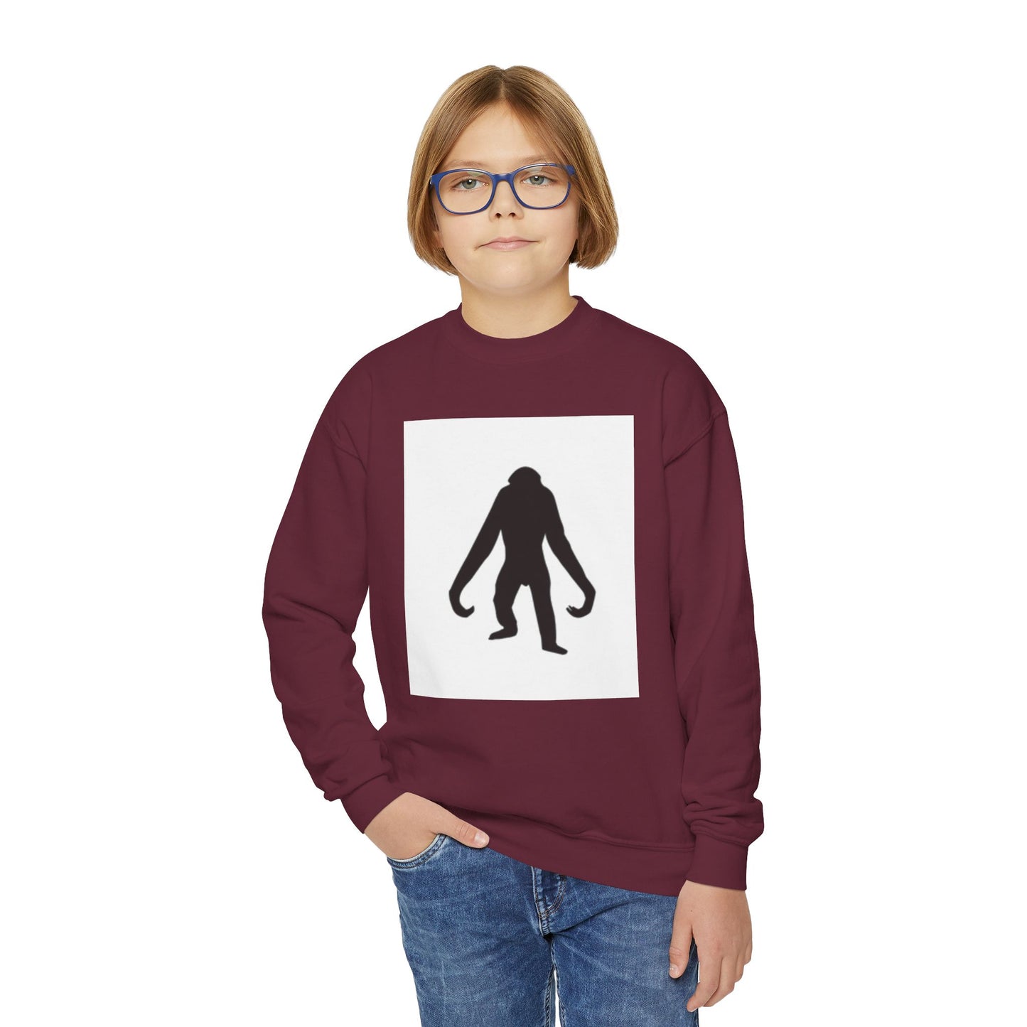 Beach Vibes Youth Crewneck Sweatshirt with Tropical Design