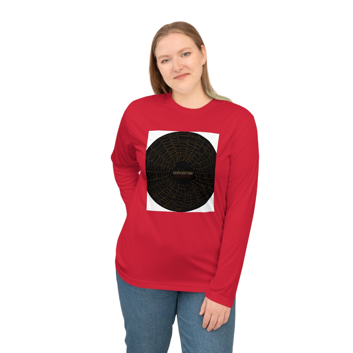 Unisex Performance Long Sleeve Shirt - Spider Web Design for Active Lifestyle