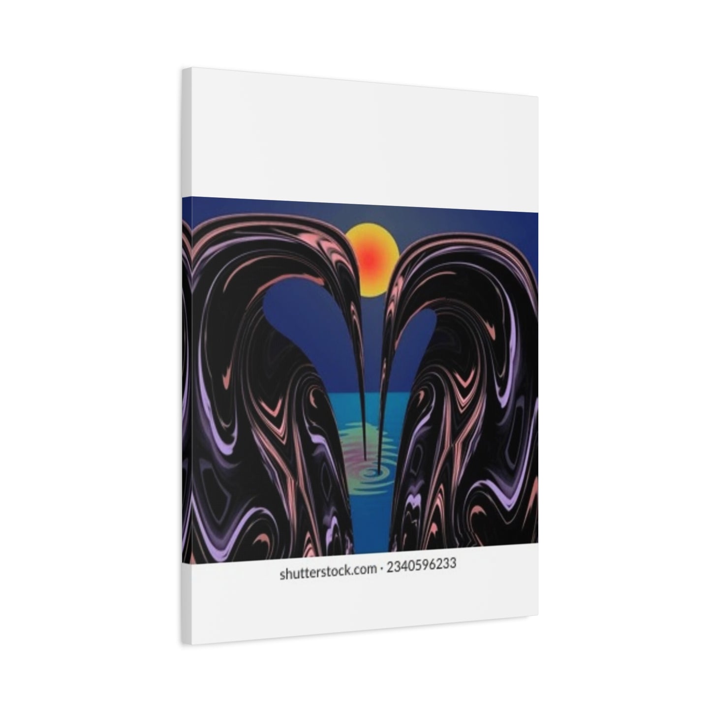 Romantic Abstract Canvas Art - Heart-Shaped Design for Home Decor