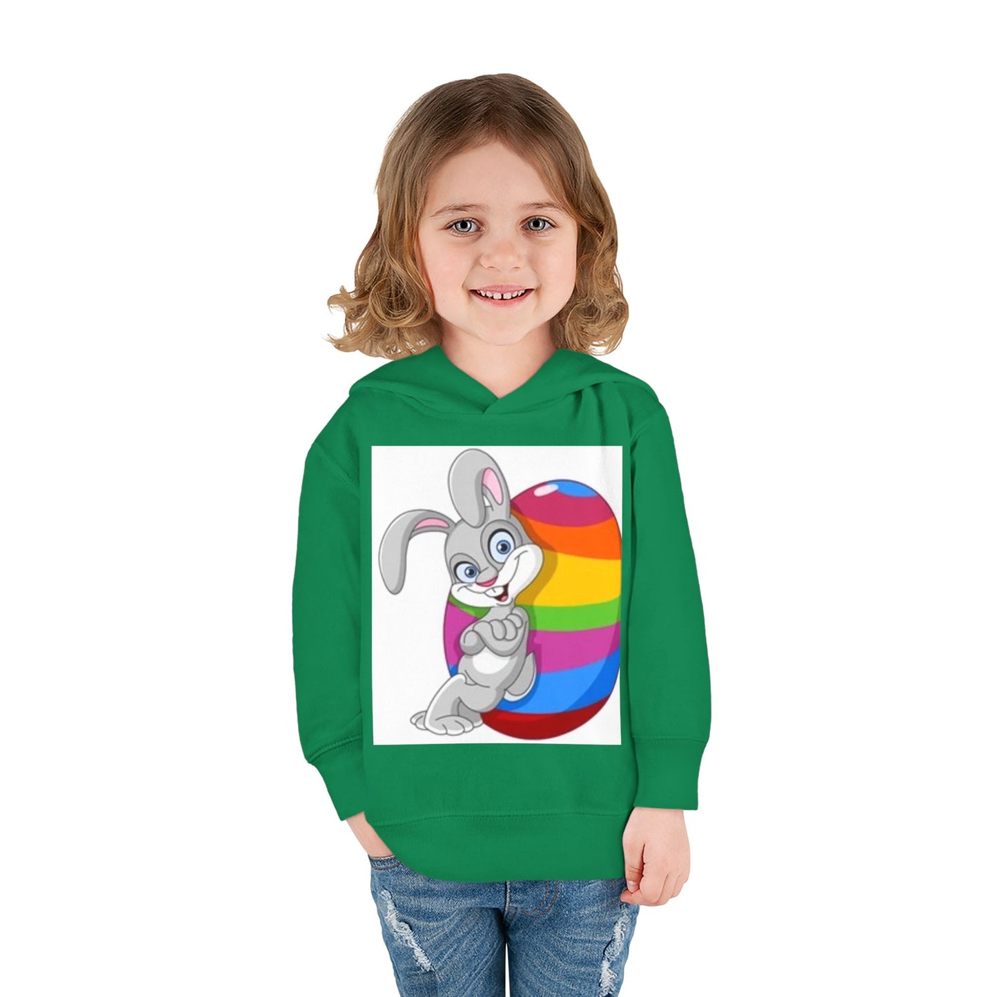 Colorful Easter Bunny Toddler Pullover Hoodie