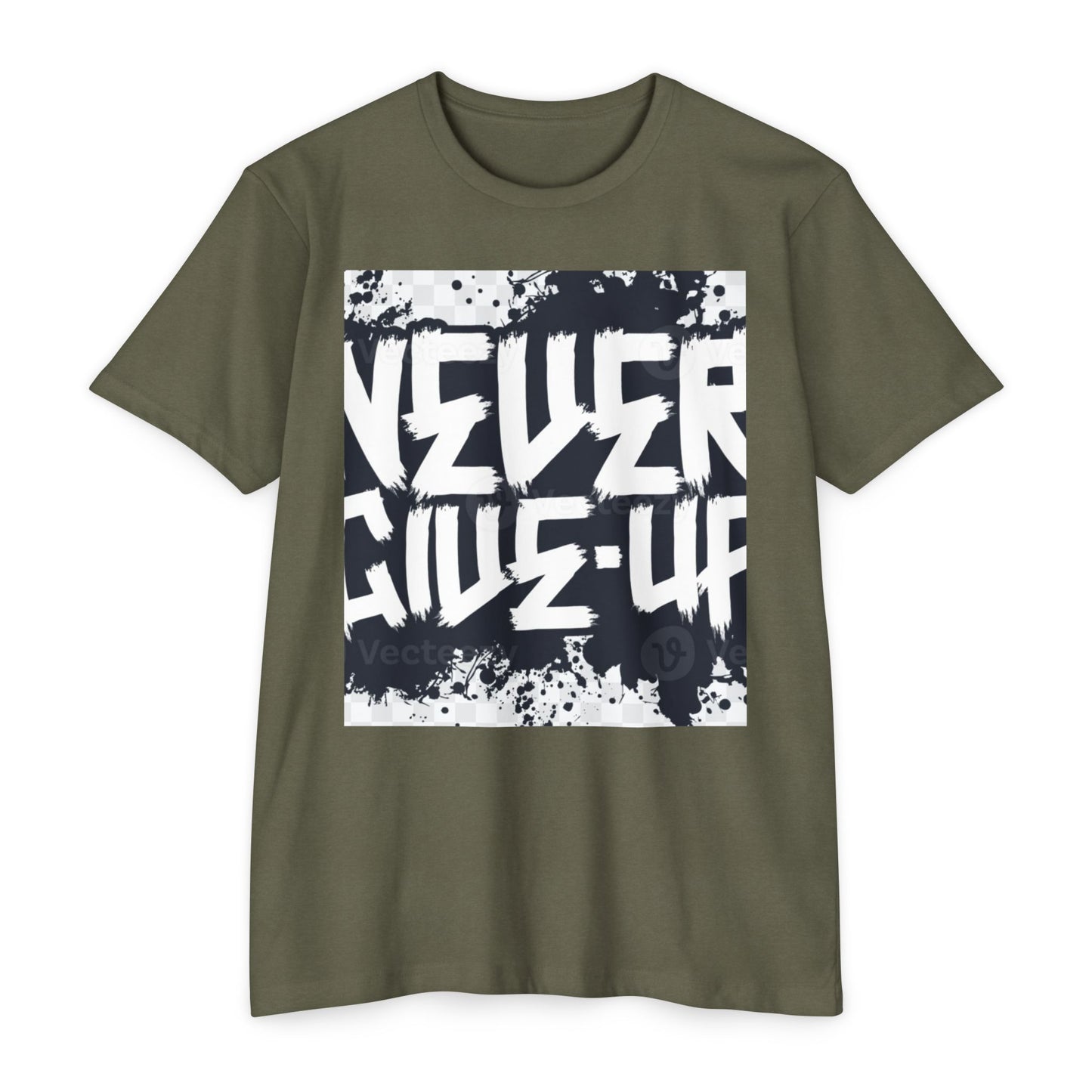 Unisex Motivational T-Shirt - "Never Give Up" Inspirational Tee