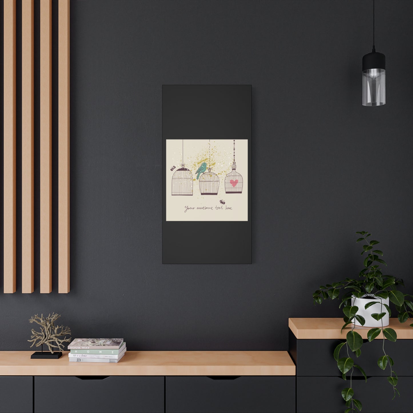Whimsical Birdcage Canvas Wall Art - Personalized Home Decor
