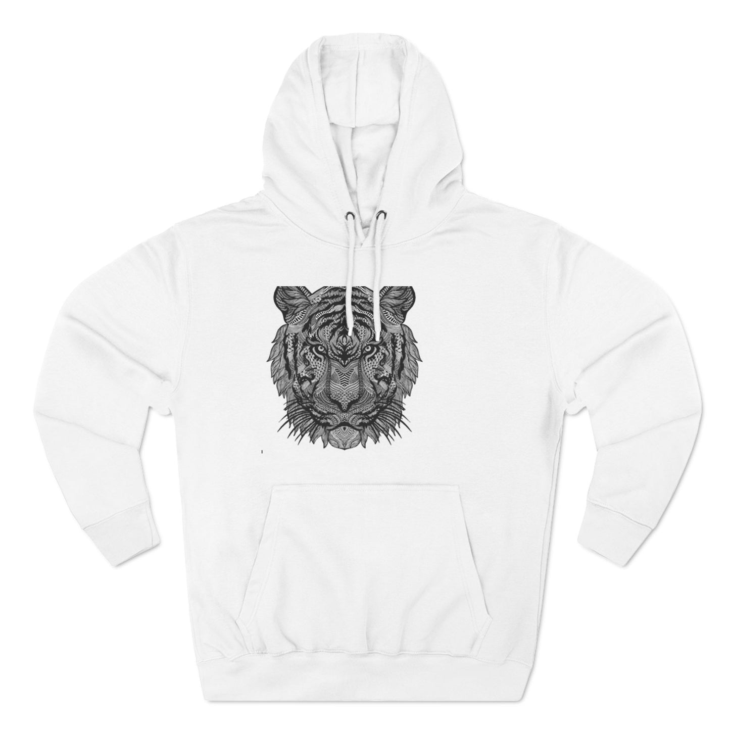 Majestic Tiger Hoodie - Cozy Three-Panel Fleece for Wildlife Lovers