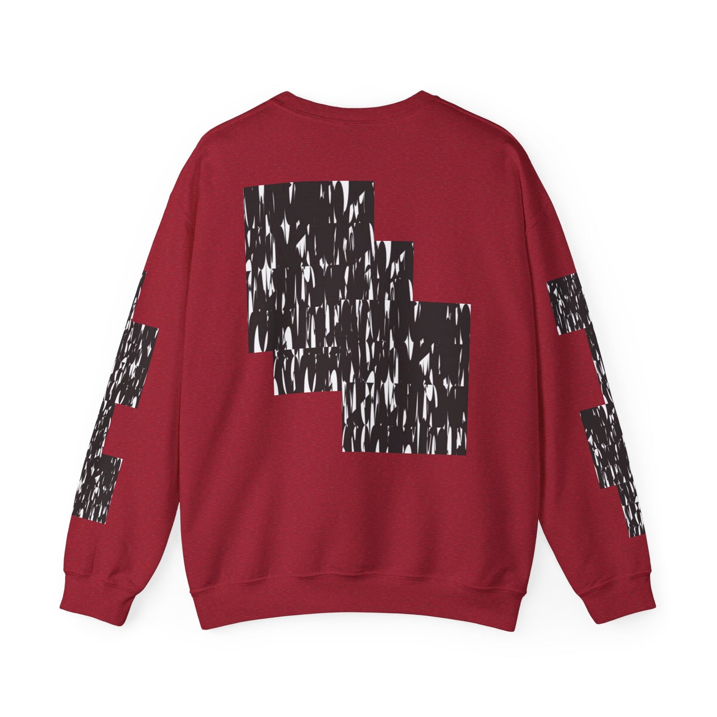 Trendy Graphic Crewneck Sweatshirt | Modern Abstract Black & White Design