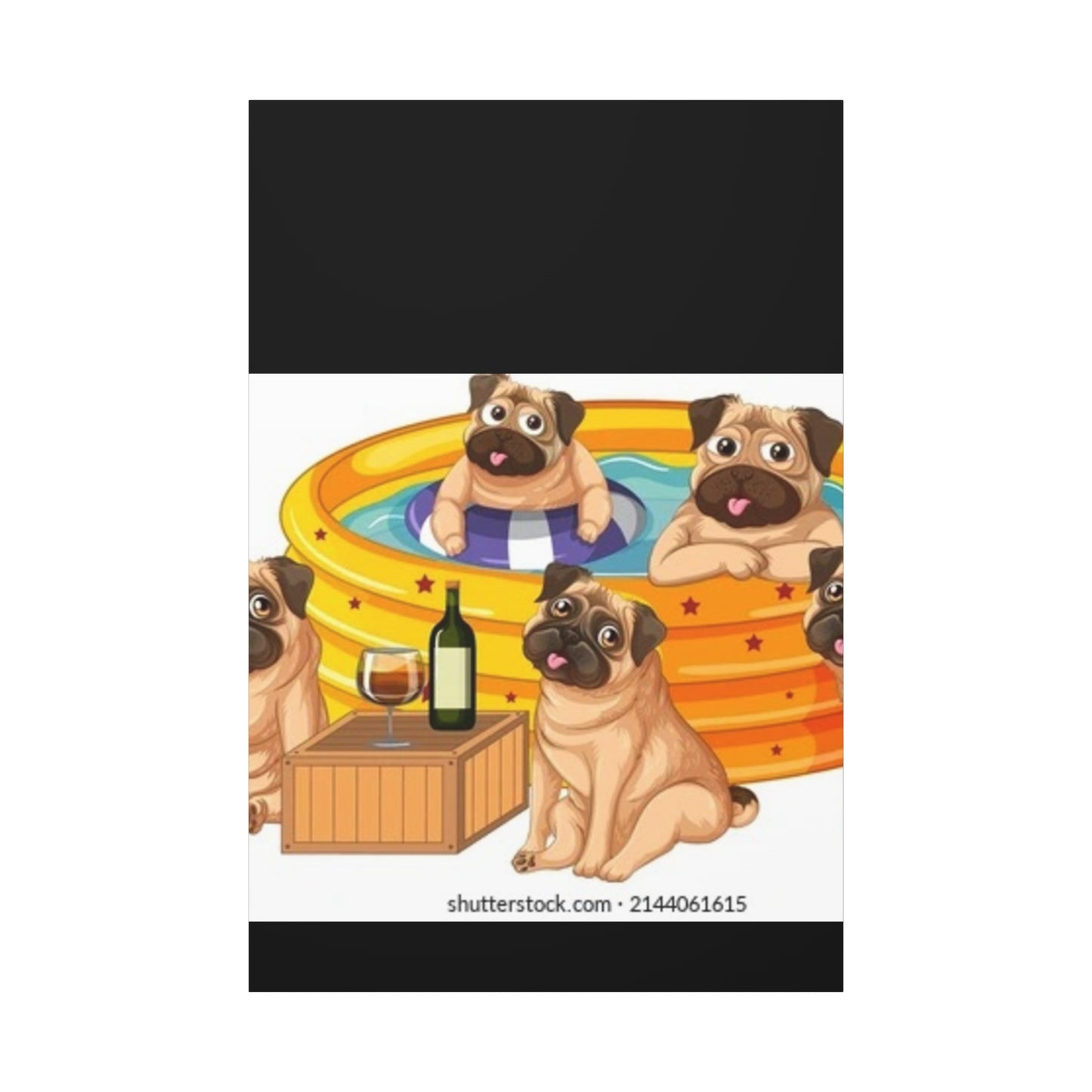 Pug Pool Party Canvas Art - Fun Pet Decor