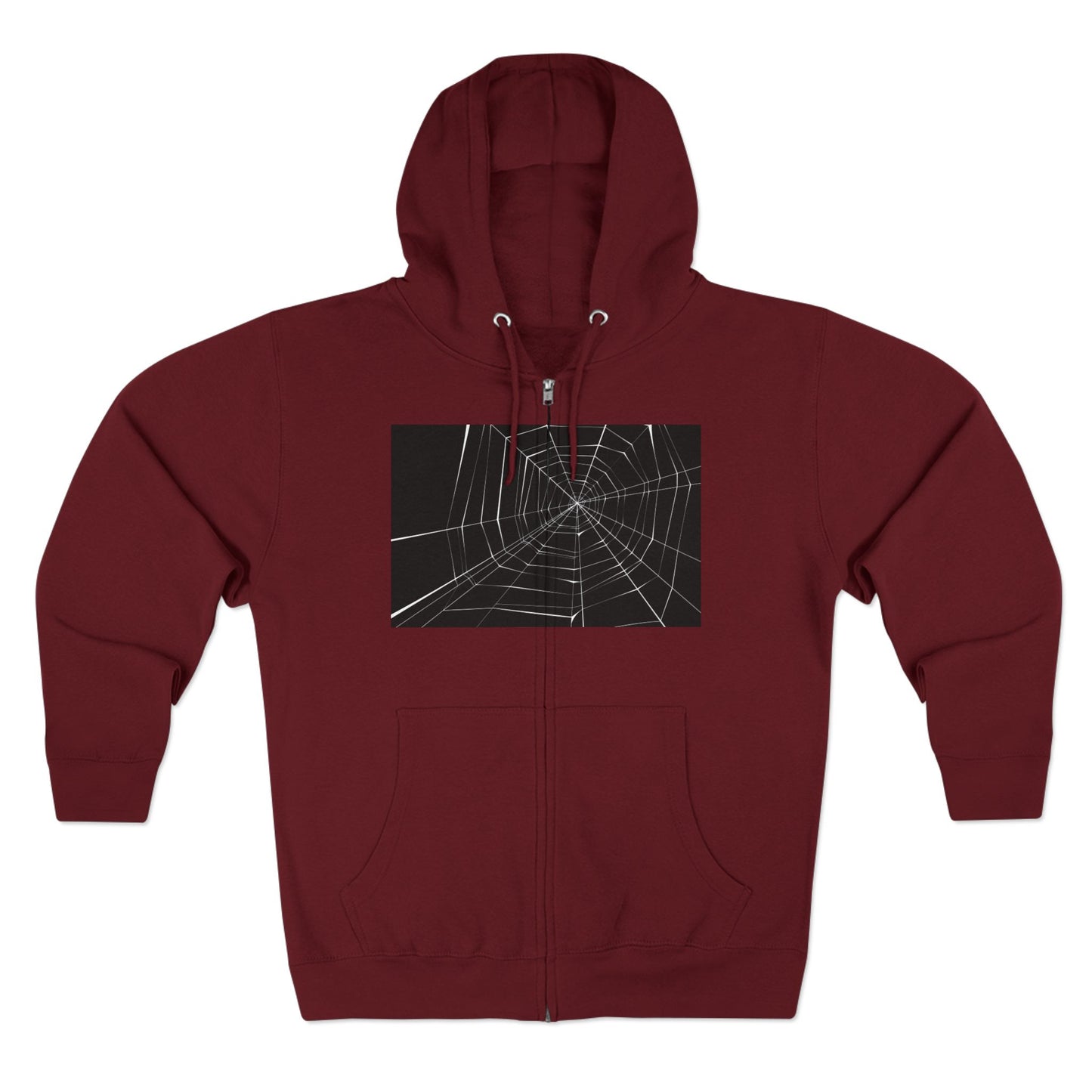 Sleek Spiderweb Unisex Zip Hoodie – Perfect for Halloween or Casual Wear