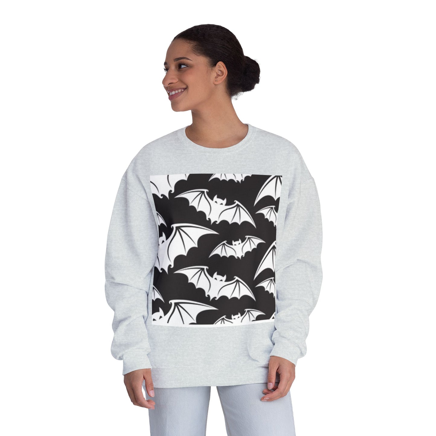 Bats in Flight Unisex Crewneck Sweatshirt - Cozy Halloween Spirit
