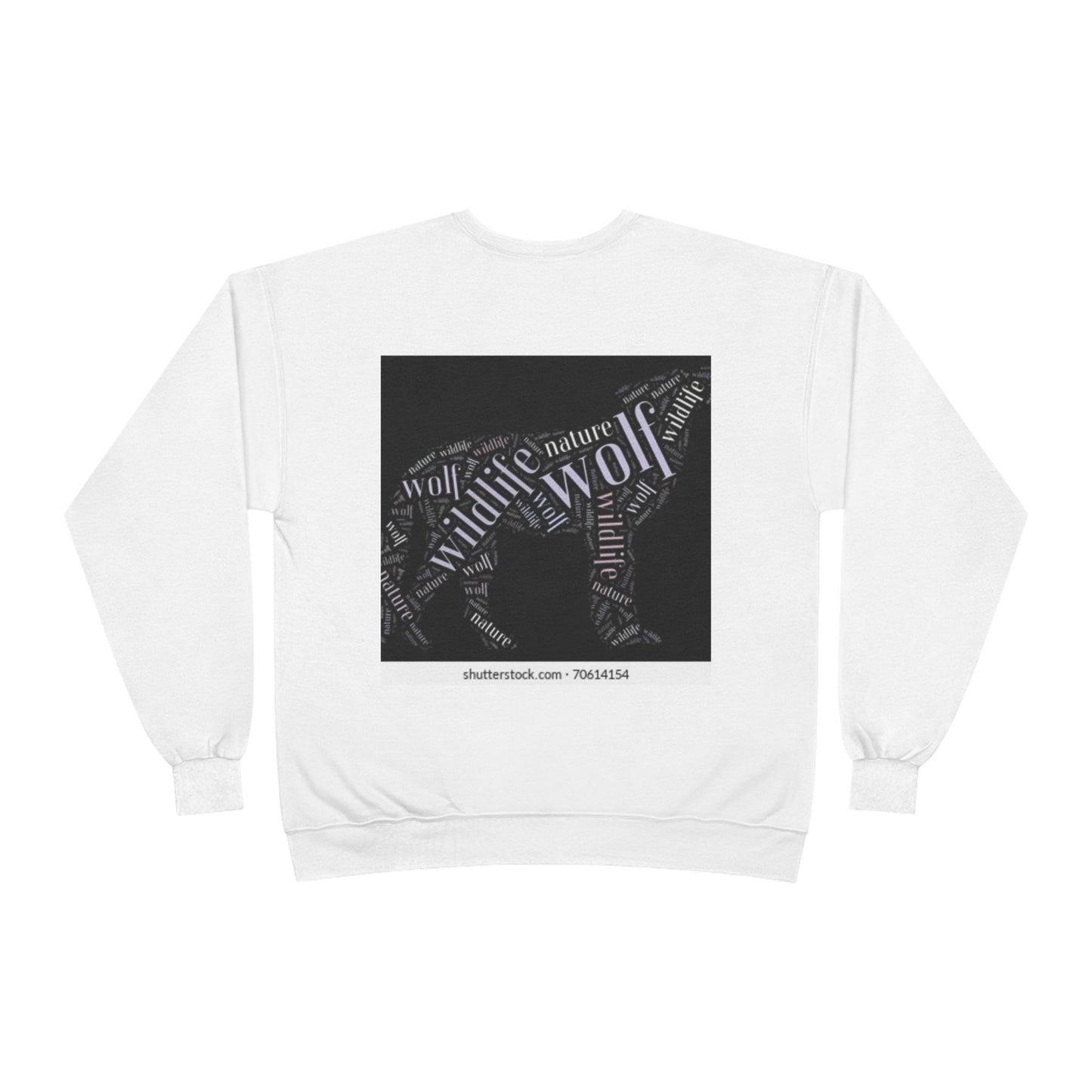 Unisex Eco-Friendly Wolf Graphic Crewneck Sweatshirt - Nature Lover Gift