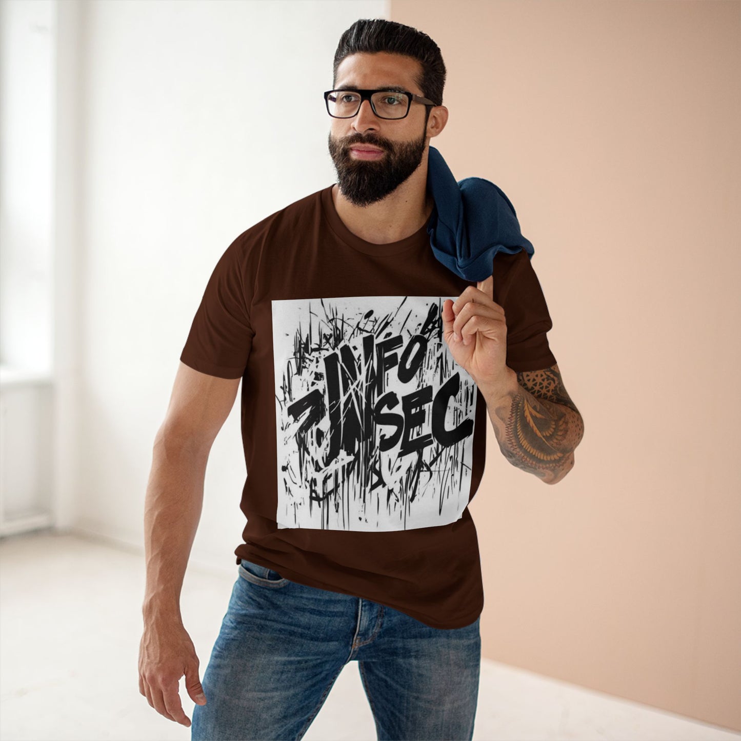 Trendy Graphic Tee with 'INFO SEC' Design – Perfect for Casual Wear or Cybersecurity Fans
