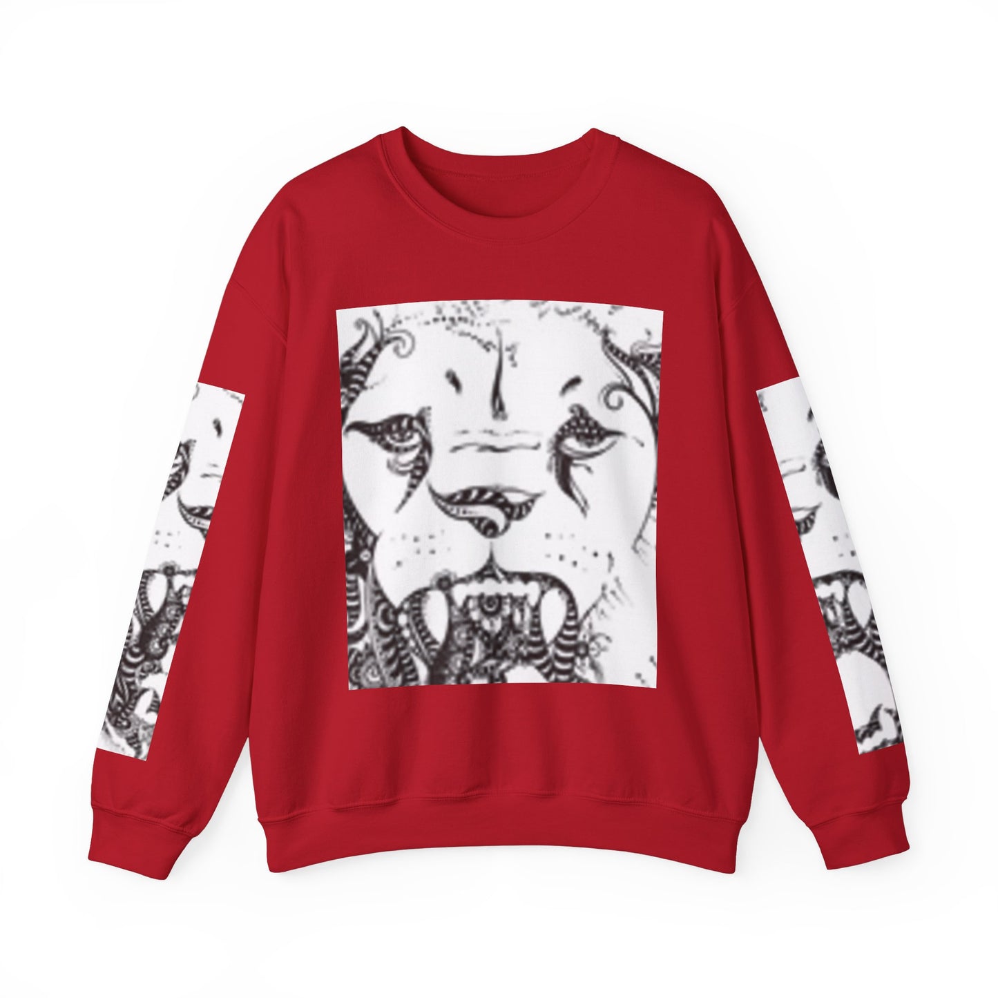 Wild Spirit Lion Graphic Crewneck Sweatshirt | Unisex Heavy Blend
