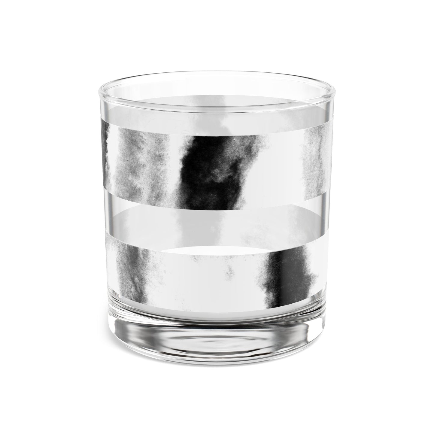 Elegant Black and White Rocks Glass, 10oz - Perfect for Entertaining and Celebrations