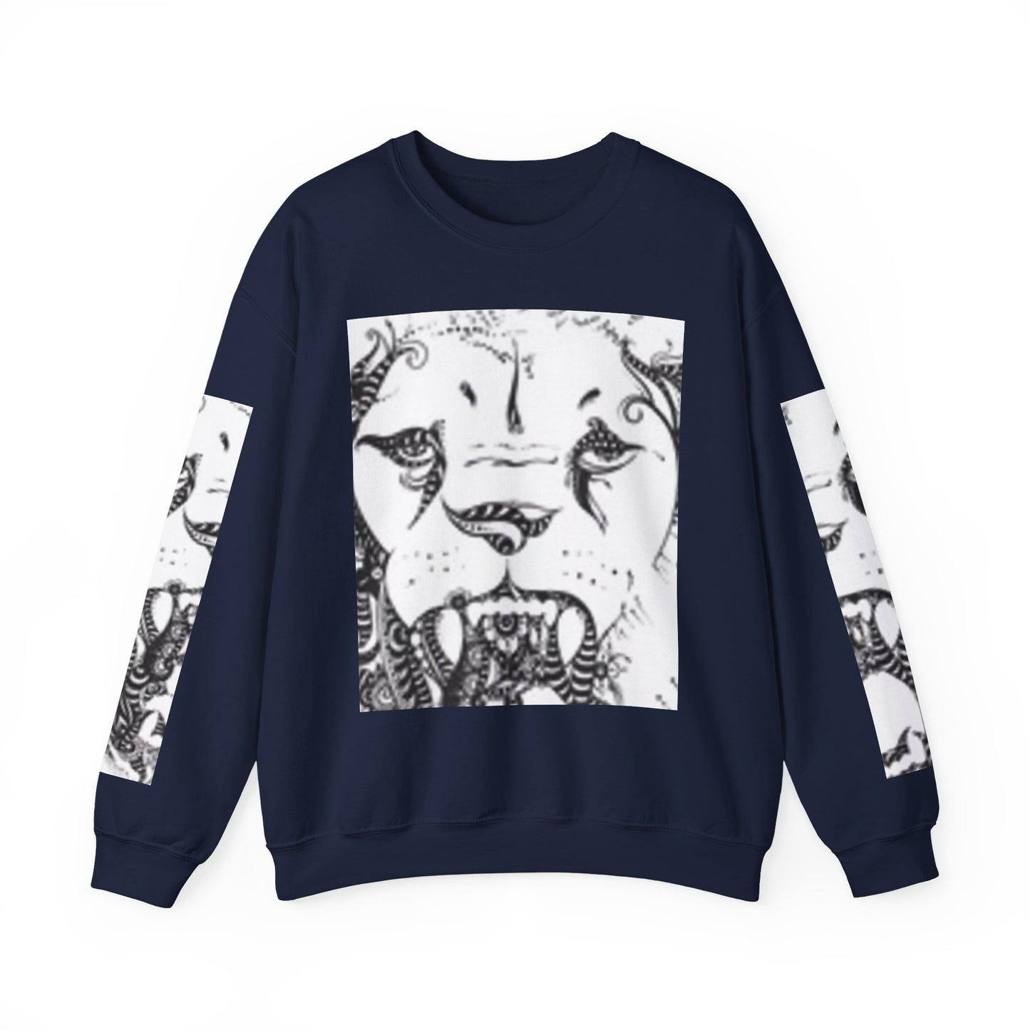 Wild Spirit Lion Graphic Crewneck Sweatshirt | Unisex Heavy Blend