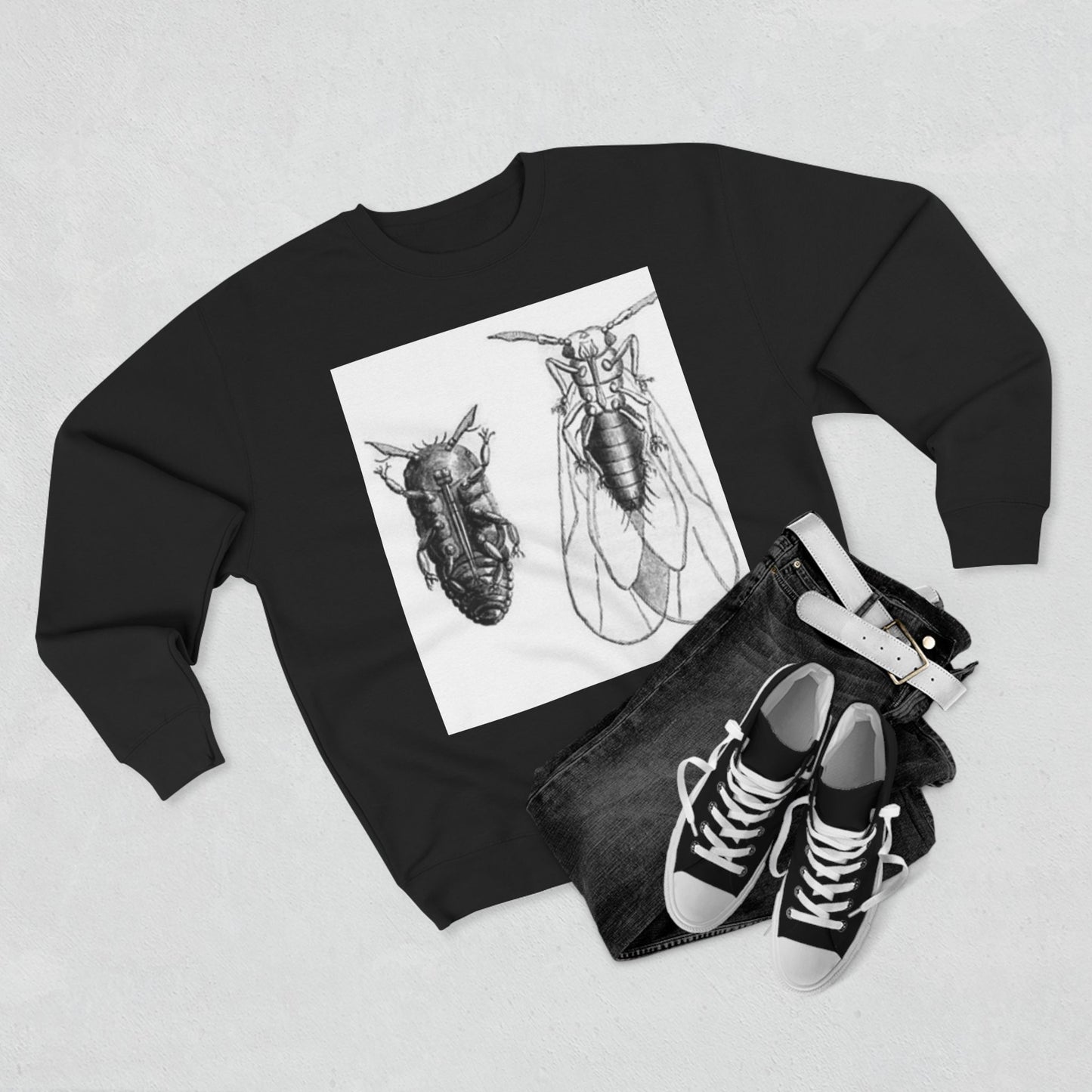 Unisex Insect Art Crewneck Sweatshirt - Nature Lovers Gift