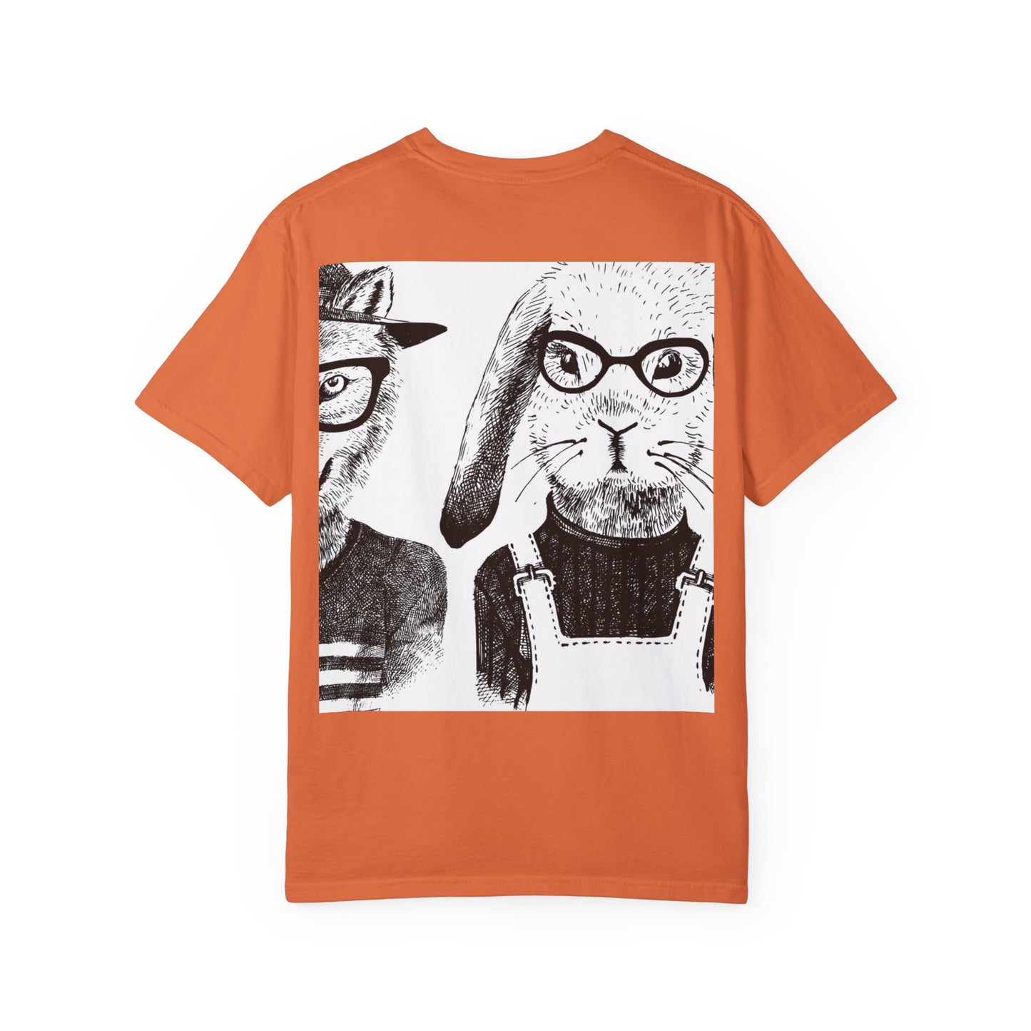 Whimsical Animal Friends T-Shirt - Stylish Panda & Wolf Design
