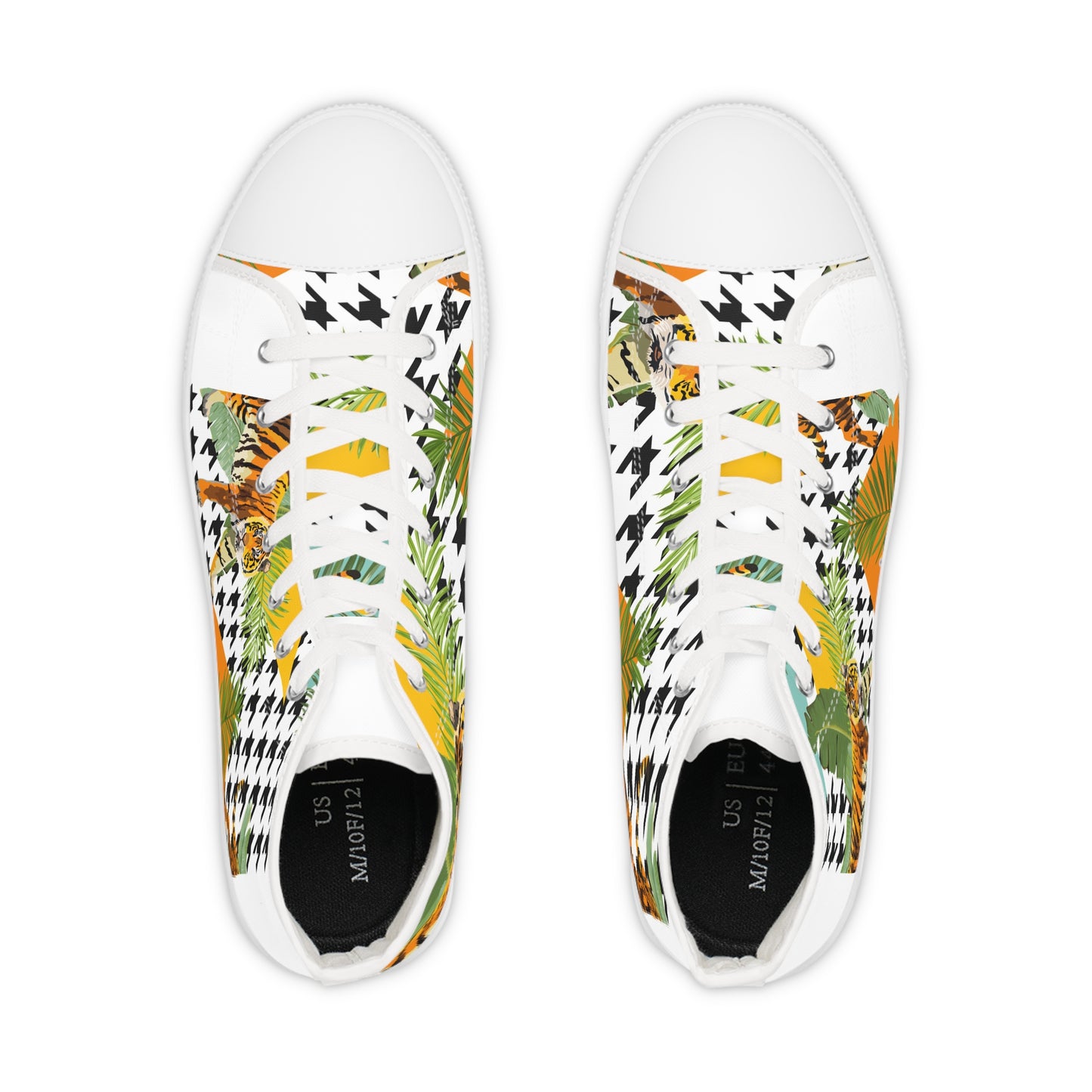 Men's High Top Sneakers - Bold Jungle Vibe Design