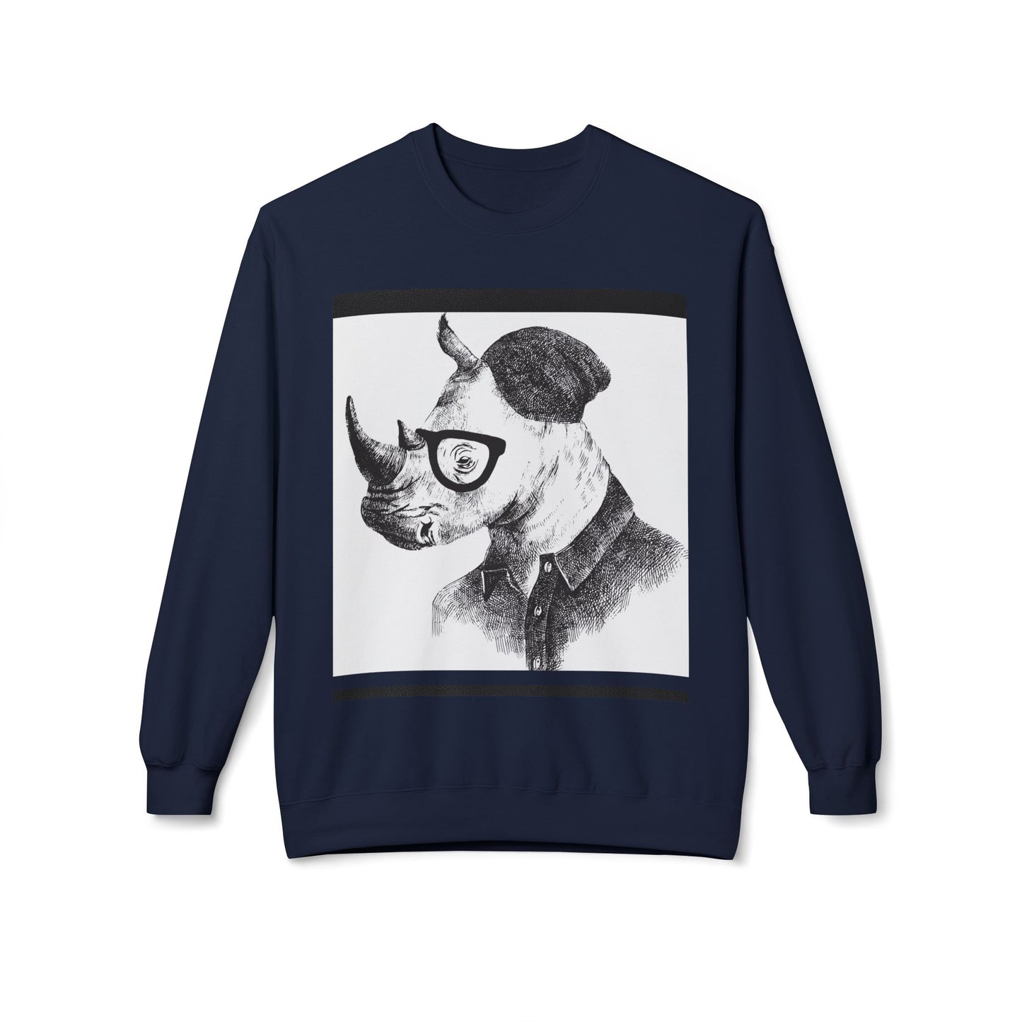 Cool Rhino and Sneakers Fleece Sweatshirt for Trendsetters