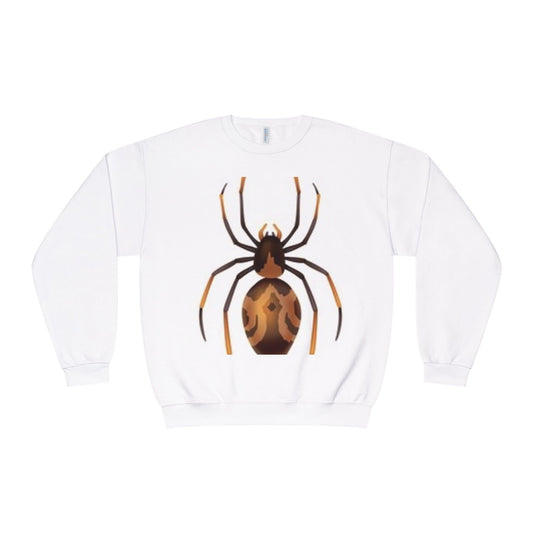 Unisex Spider Graphic Crewneck Sweatshirt - Cozy Fall Fashion