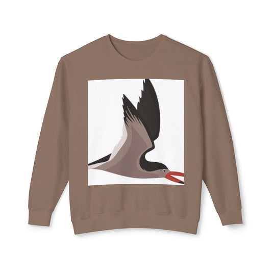 Unisex Sweater with Bird Graphic - Lightweight Crewneck Sweatshirt for Nature Lovers