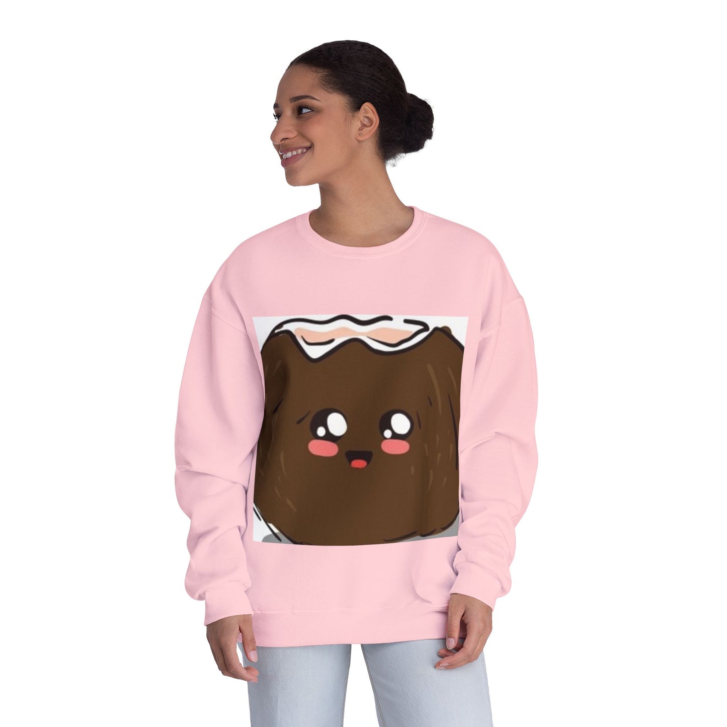 Cute Kawaii Coconut Crewneck Sweatshirt | Unisex Sweatshirt for Food Lovers