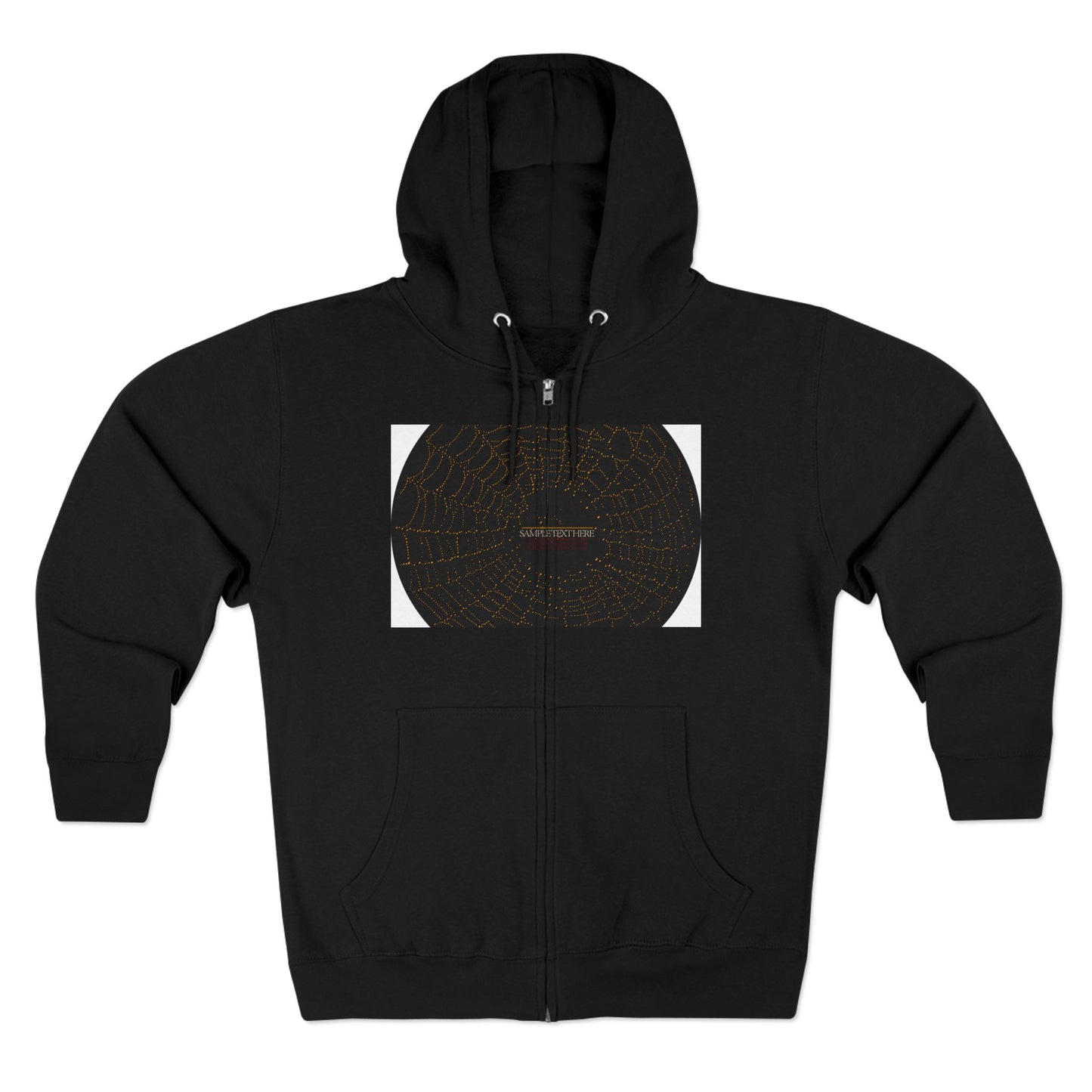 Unisex Zip Hoodie with Spider Web Design - Cozy Fashion for Halloween and Everyday Wear