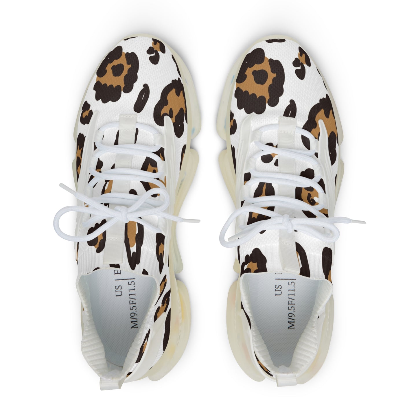 Stylish Leopard Print Men's Mesh Sneakers | Lightweight Athletic Shoes