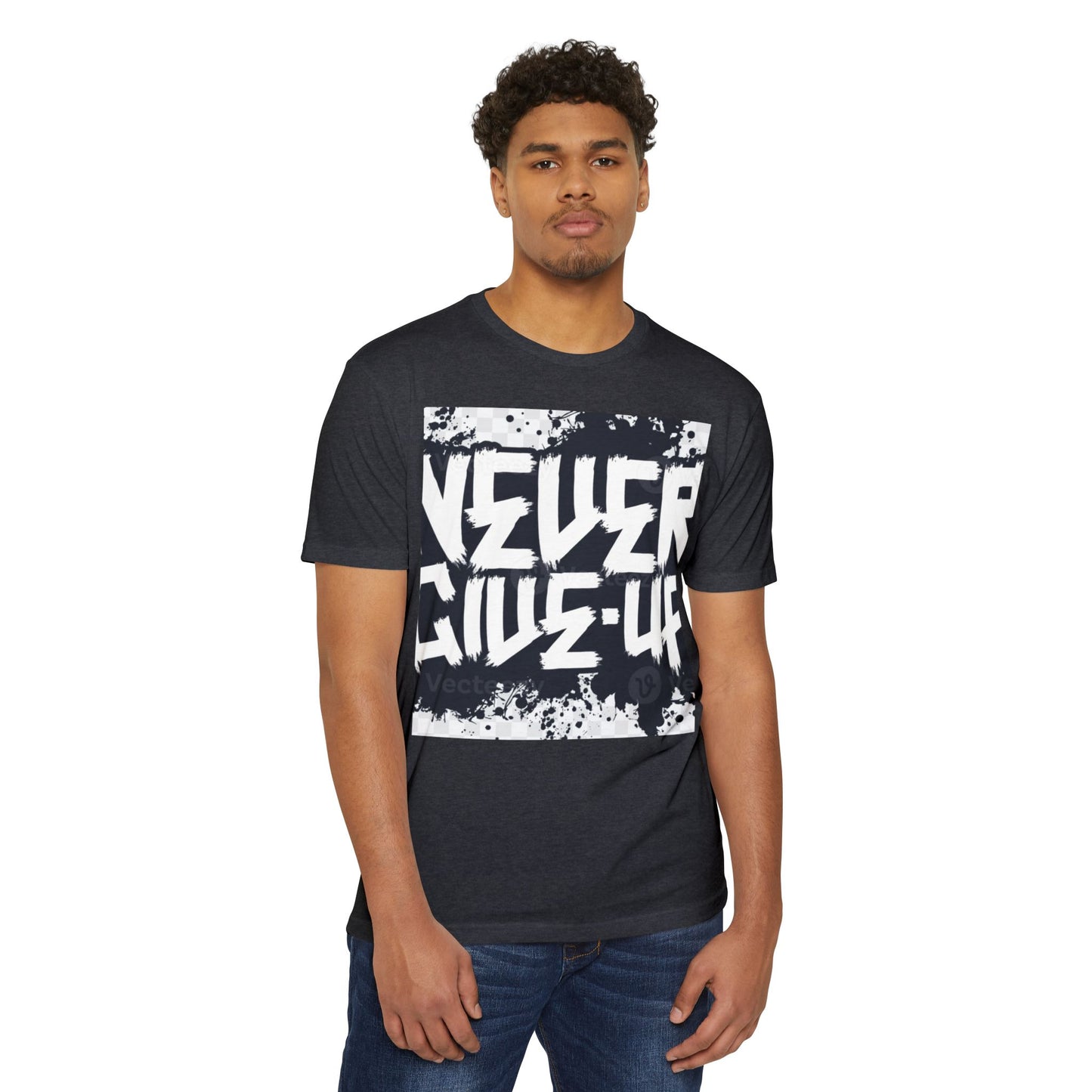 Unisex Motivational T-Shirt - "Never Give Up" Inspirational Tee