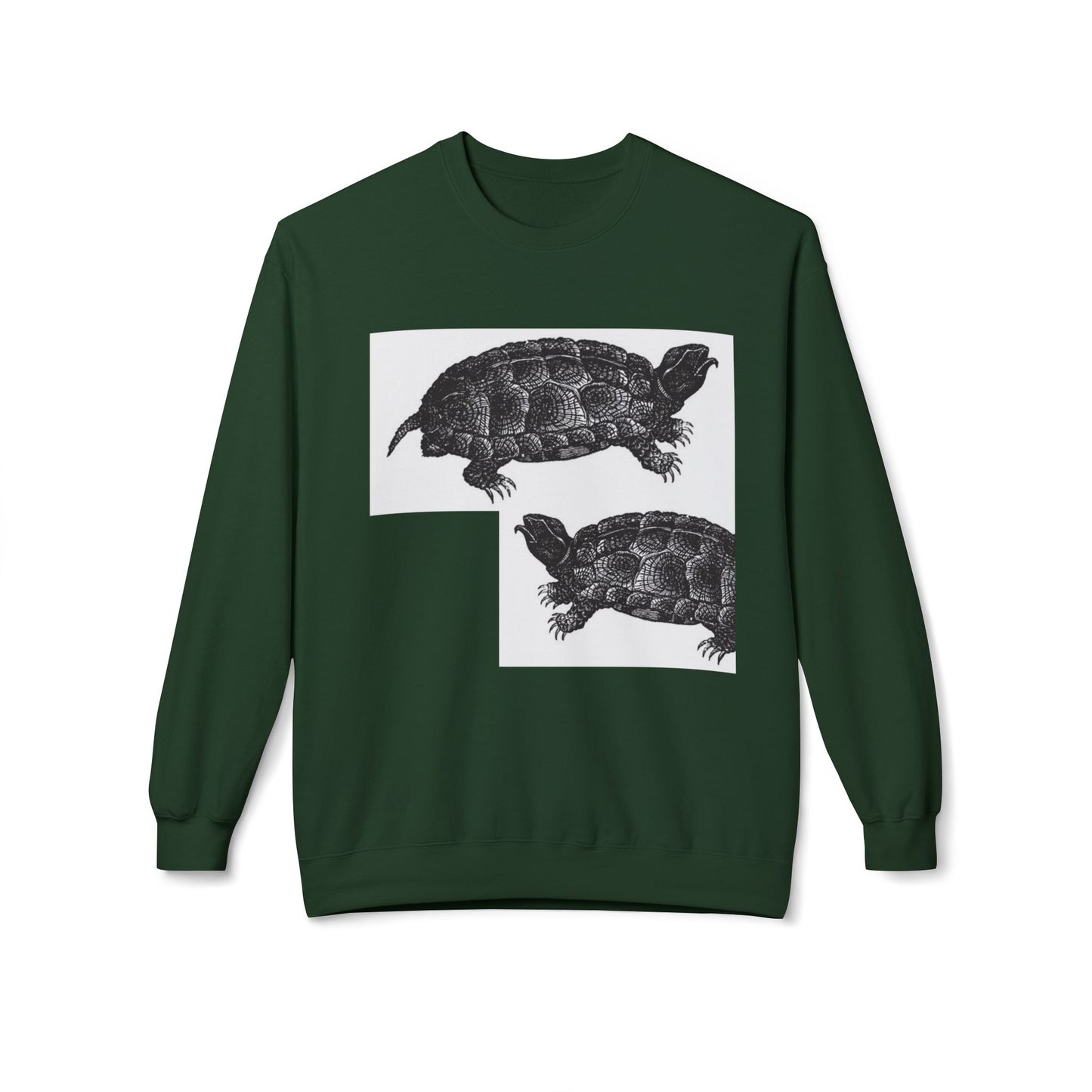 Vintage Turtle Graphic Fleece Crewneck Sweatshirt