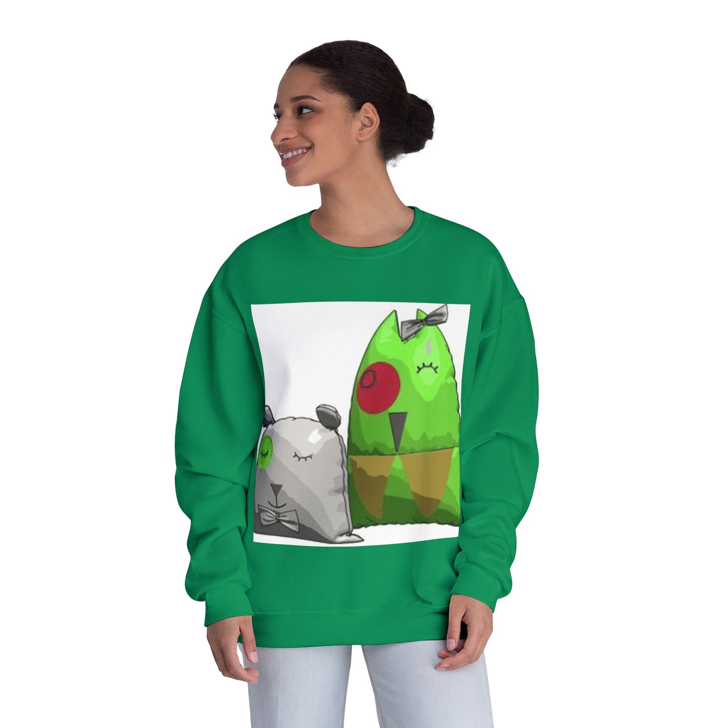 Cute Cartoon Monsters Unisex Crewneck Sweatshirt - Cozy Fun for All Ages