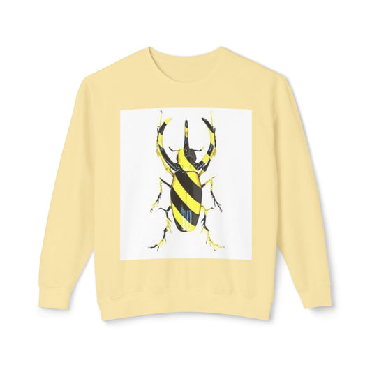 Beetle Stripe Unisex Lightweight Crewneck Sweatshirt - Trendy and Stylish