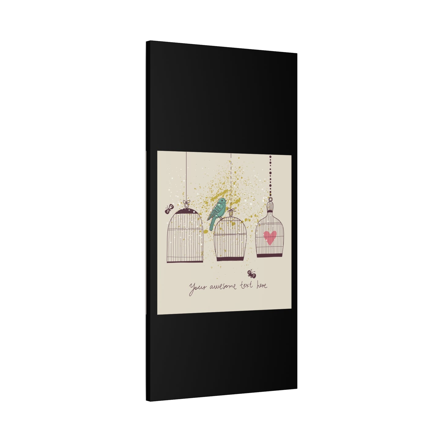 Whimsical Birdcage Canvas Wall Art - Personalized Home Decor