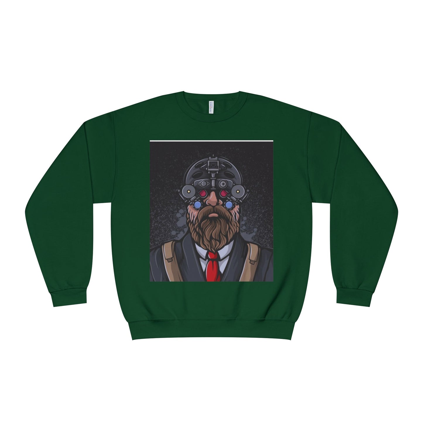Bearded Warrior Crewneck Sweatshirt - Unisex Graphic Sweatshirt