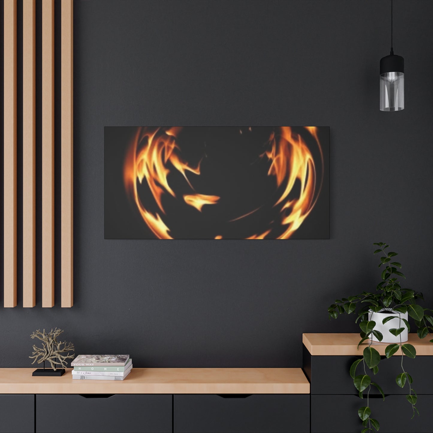 Fire Swirl Matte Canvas Art - Stretched 1.25" Gallery Wrap