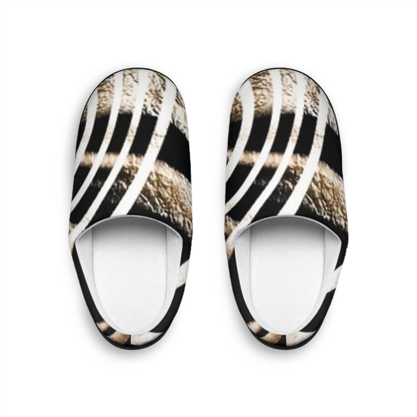 Stylish Black and Gold Men's Indoor Slippers - Cozy Home Footwear