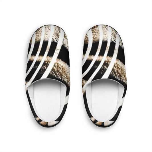 Stylish Black and Gold Men's Indoor Slippers - Cozy Home Footwear