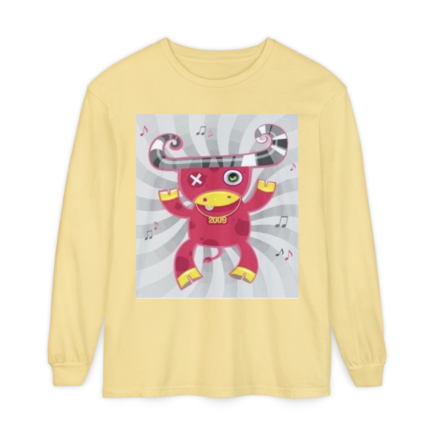 Fun & Quirky Graphic Long Sleeve T-Shirt - Perfect for Music Lovers