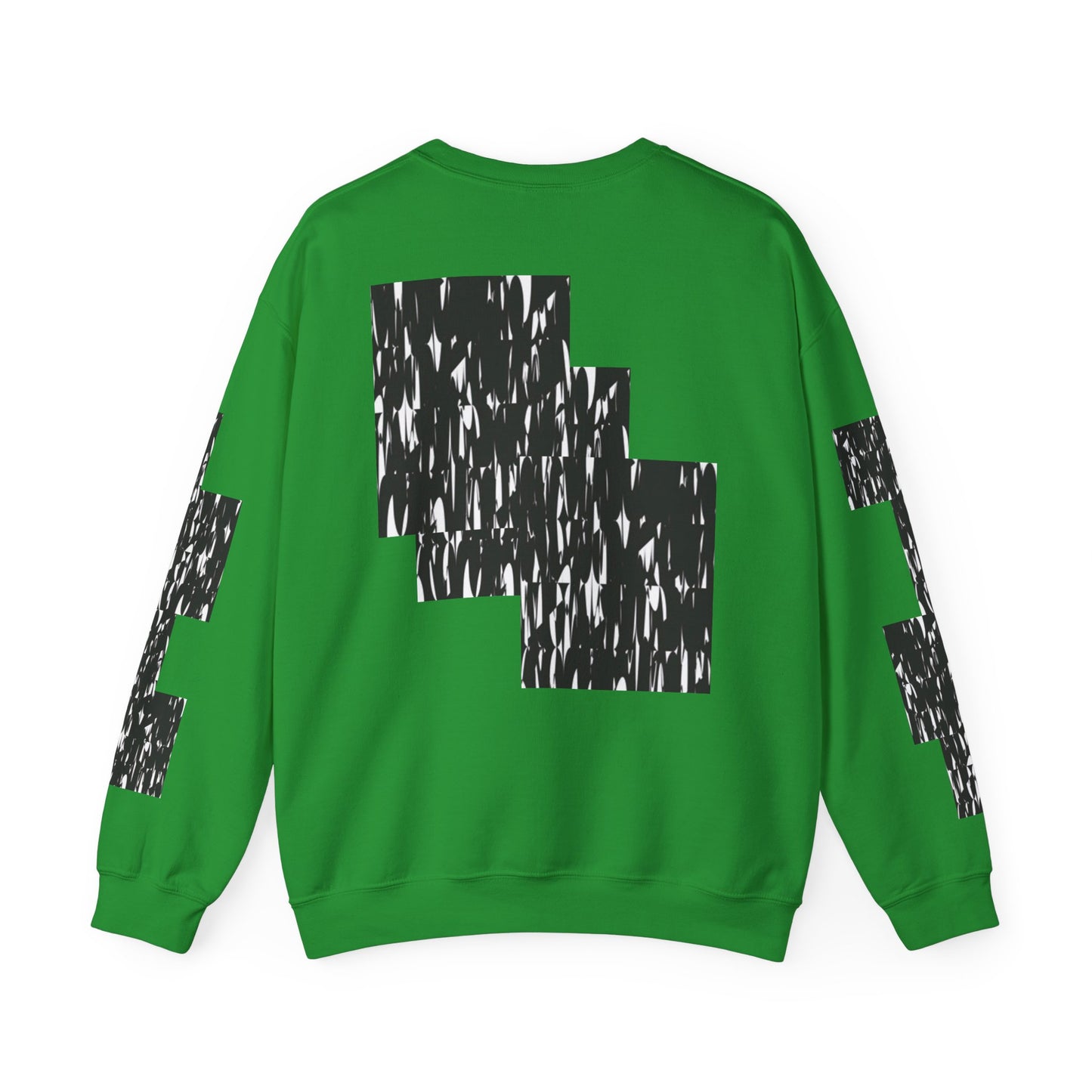 Trendy Graphic Crewneck Sweatshirt | Modern Abstract Black & White Design