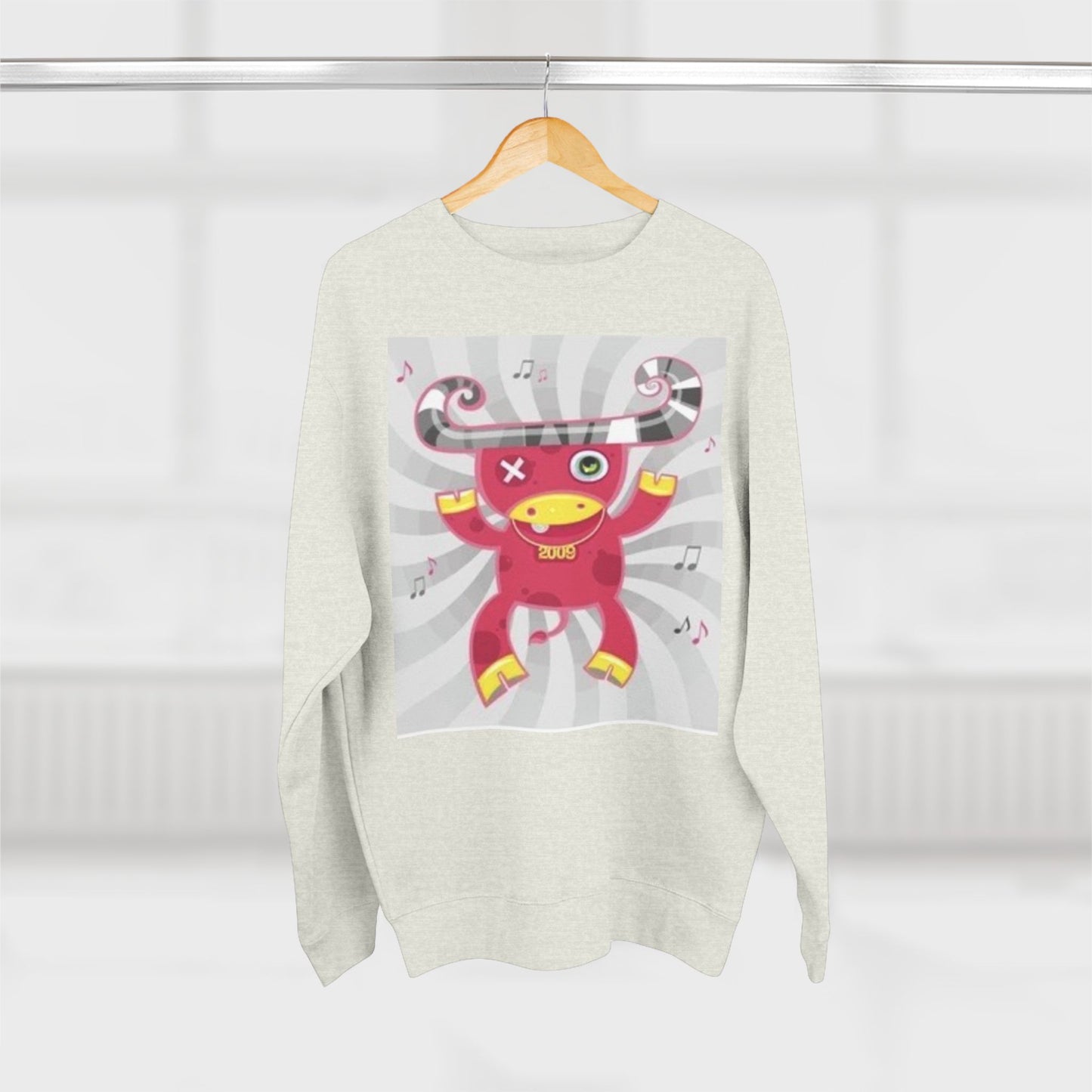Fun Graphic Unisex Crewneck Sweatshirt - Playful Music Theme