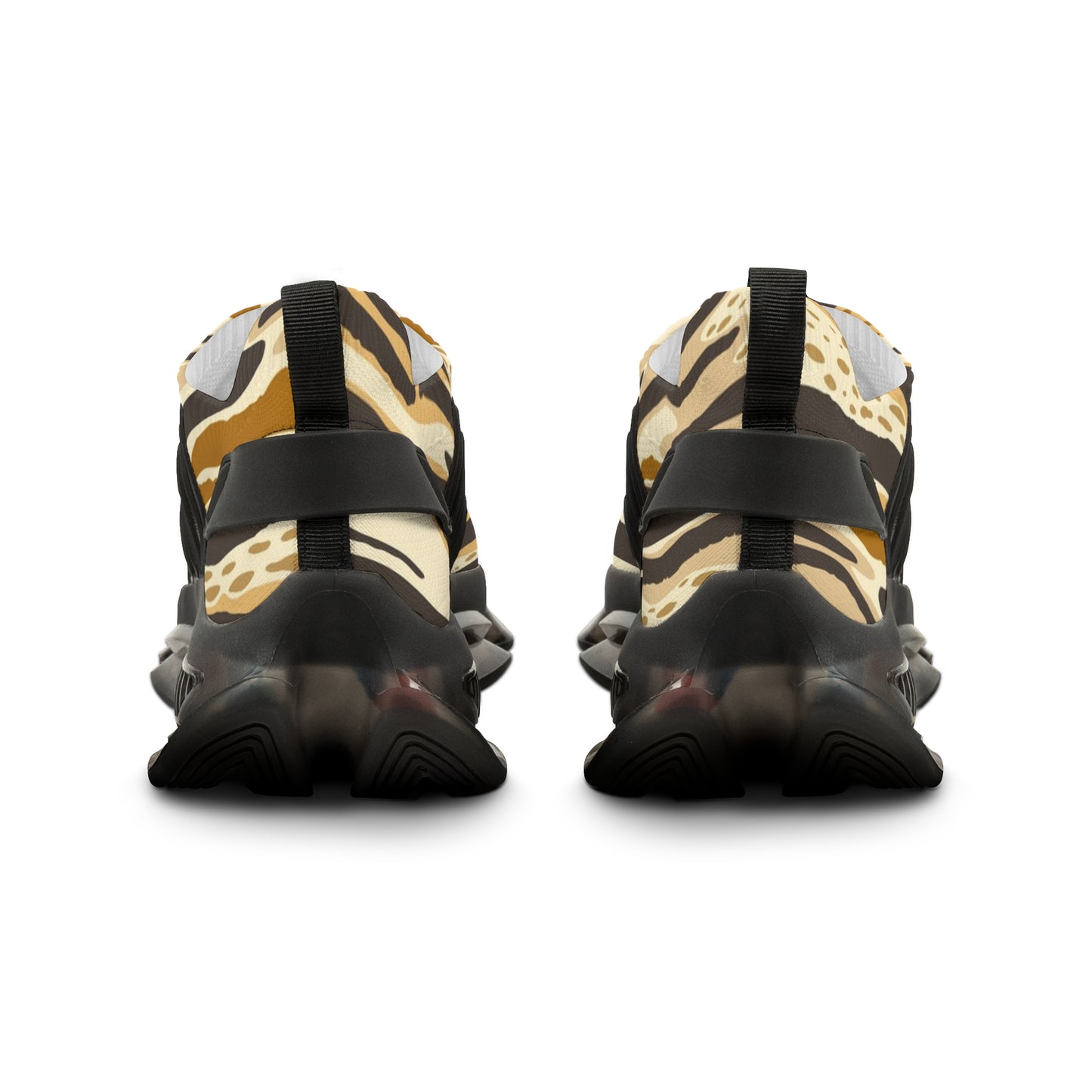Men's Wild Animal Print Mesh Sneakers - Lightweight, Trendy Footwear for Casual Style
