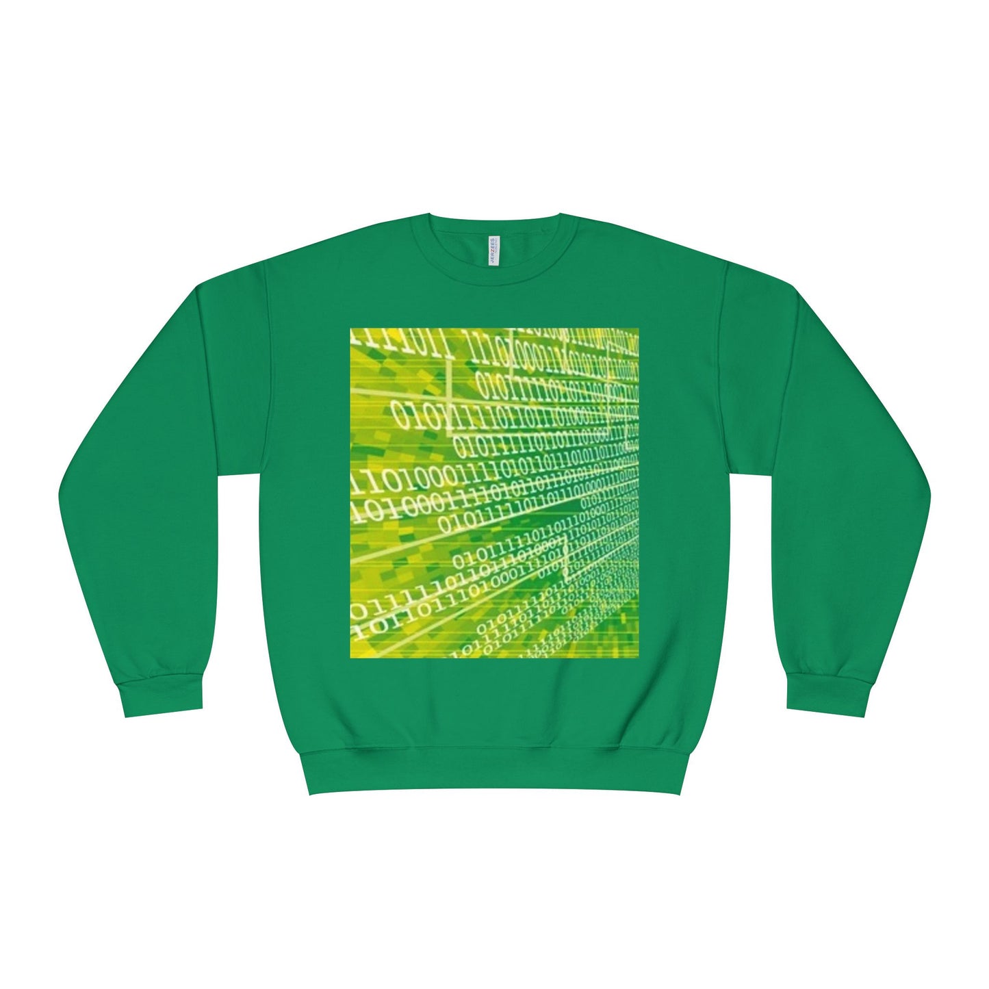 Binary Code Inspired Unisex Crewneck Sweatshirt - Tech Vibe for Cyber Enthusiasts