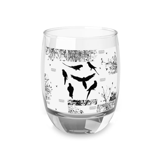 Artistic Whiskey Glass with Bird Silhouettes | Perfect for Celebrations & Gifting