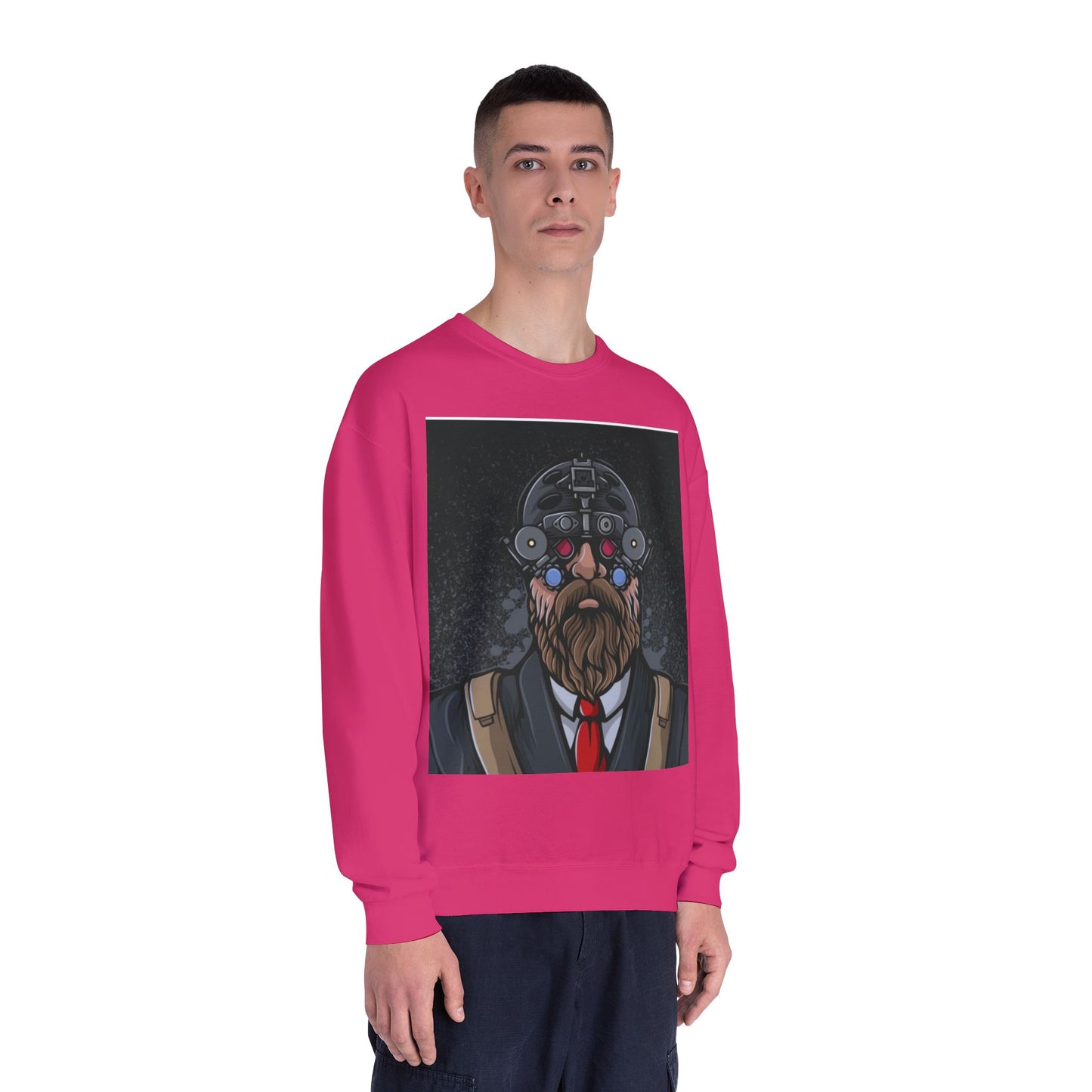 Bearded Warrior Crewneck Sweatshirt - Unisex Graphic Sweatshirt