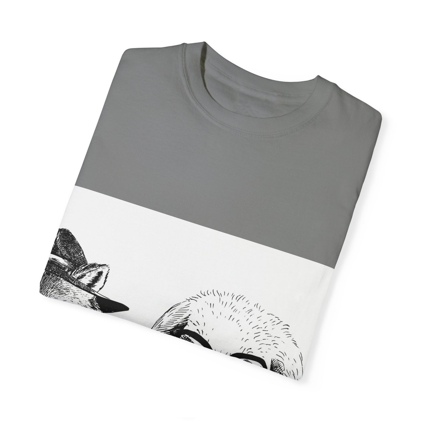 Whimsical Animals Graphic T-Shirt - Cool Fox & Panda Design