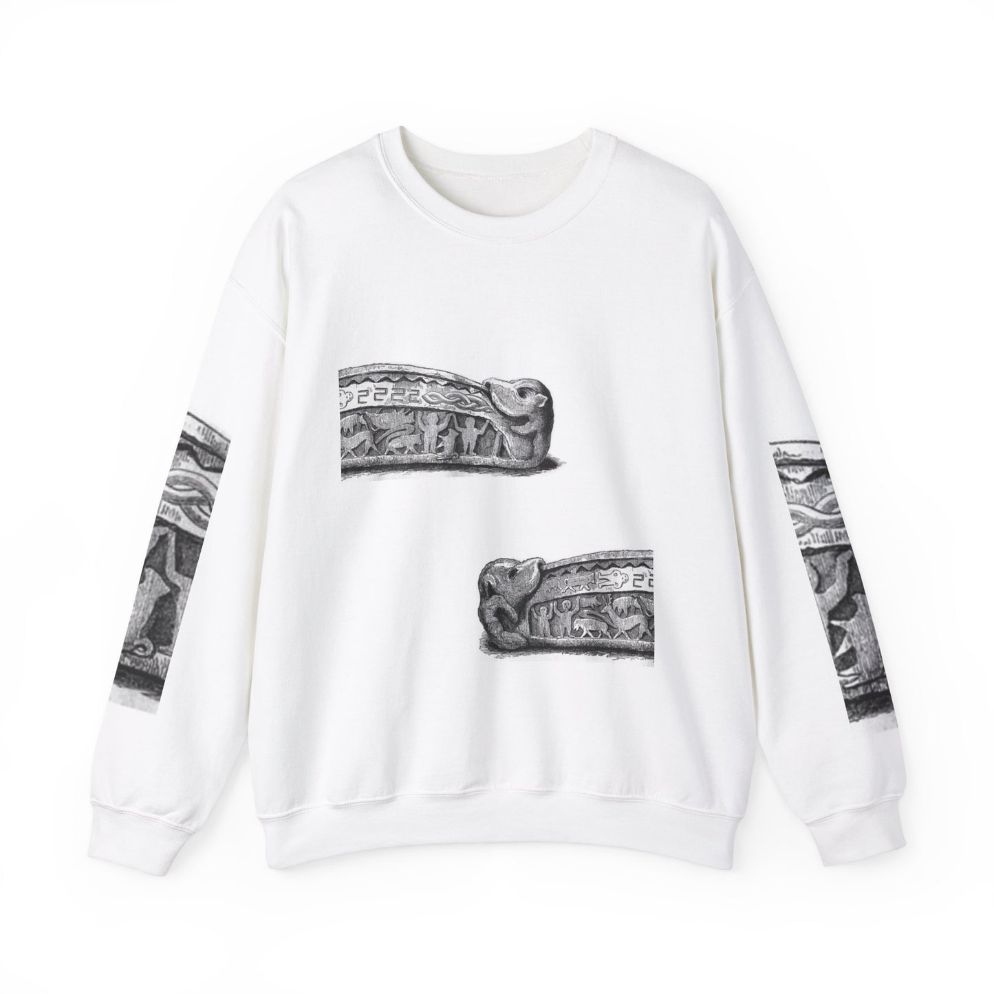 Artistic Unisex Heavy Blend™ Crewneck Sweatshirt - Vintage-Inspired Graphic Design