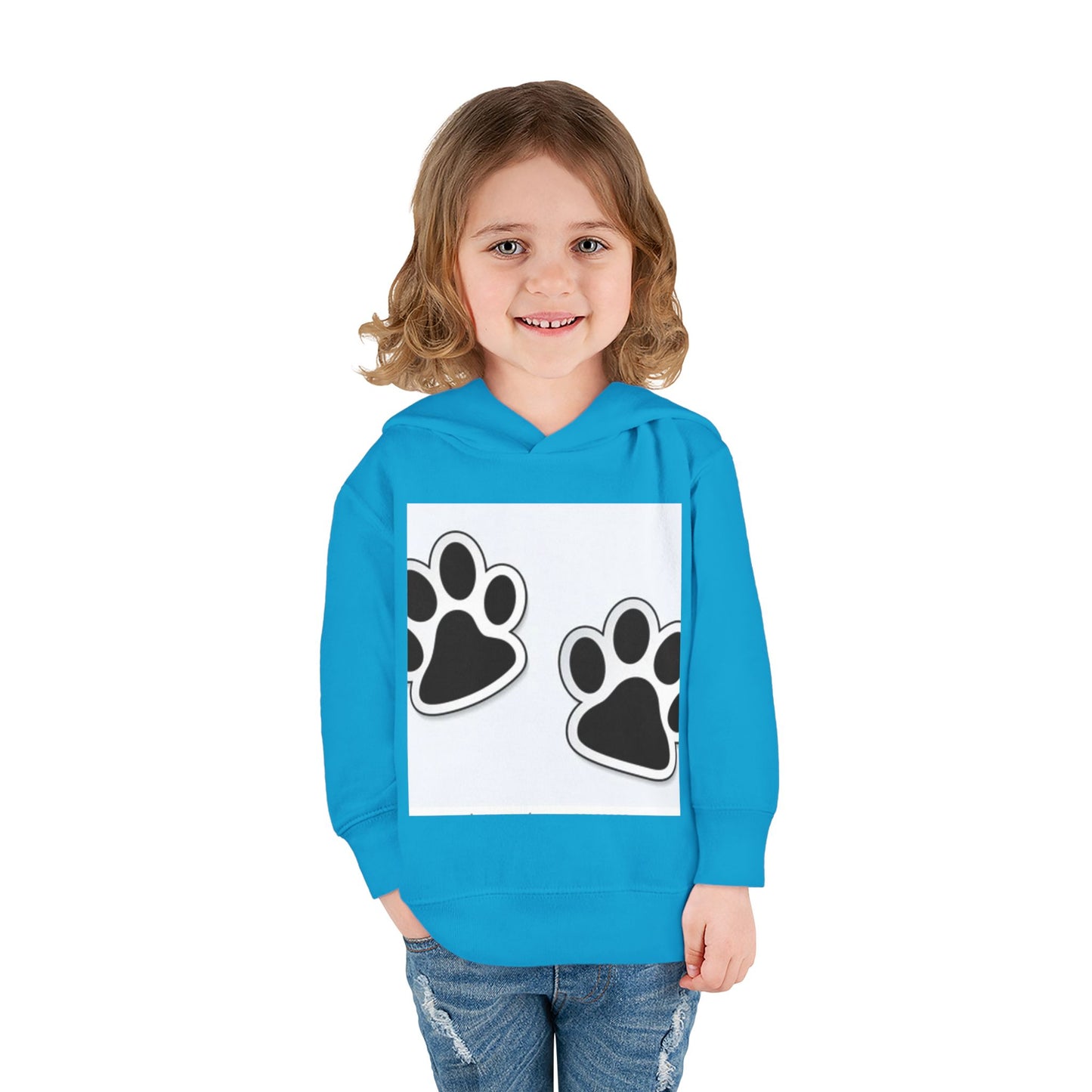 Wildlife Pattern Toddler Pullover Fleece Hoodie - Playful Animal Design for Kids