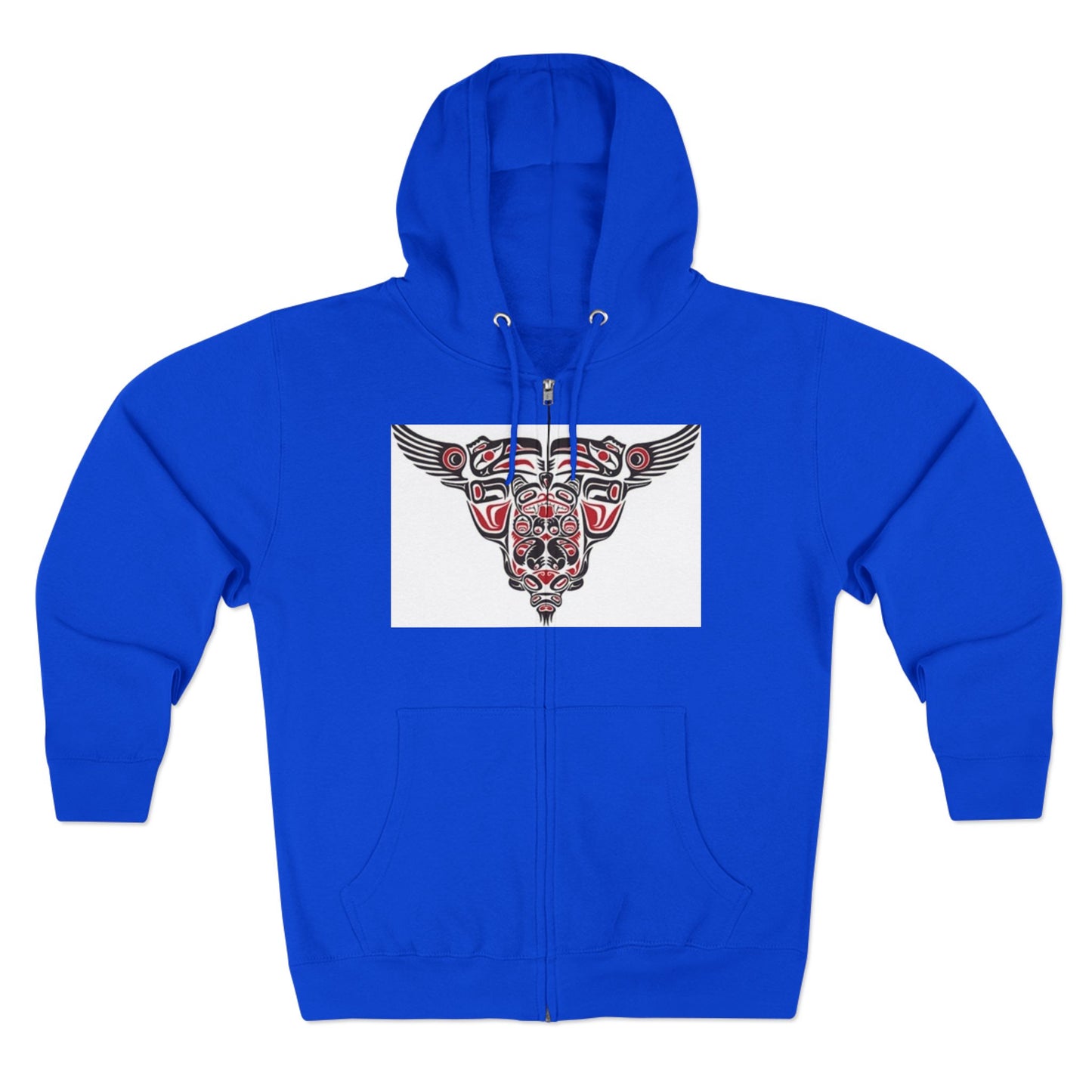 Artistic Tribal Unisex Zip Hoodie - Unique Modern Design