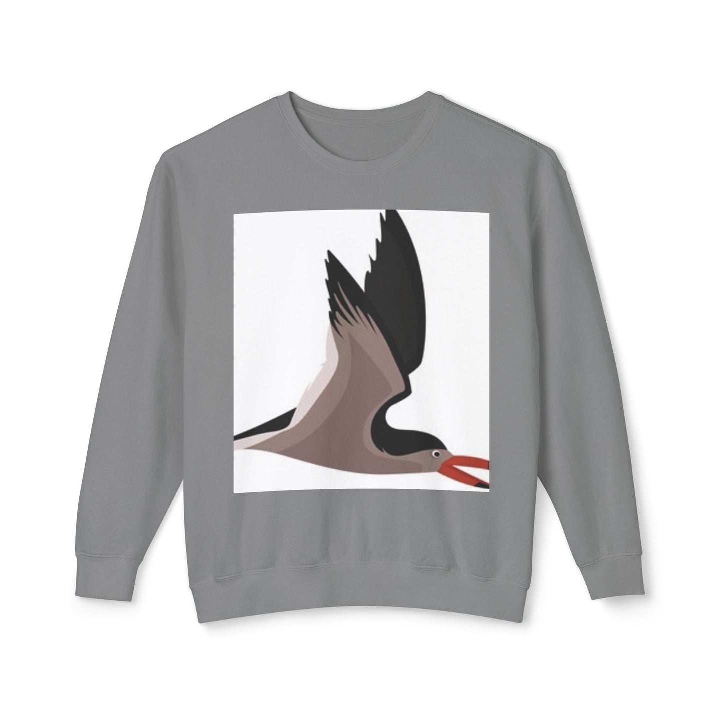 Unisex Sweater with Bird Graphic - Lightweight Crewneck Sweatshirt for Nature Lovers