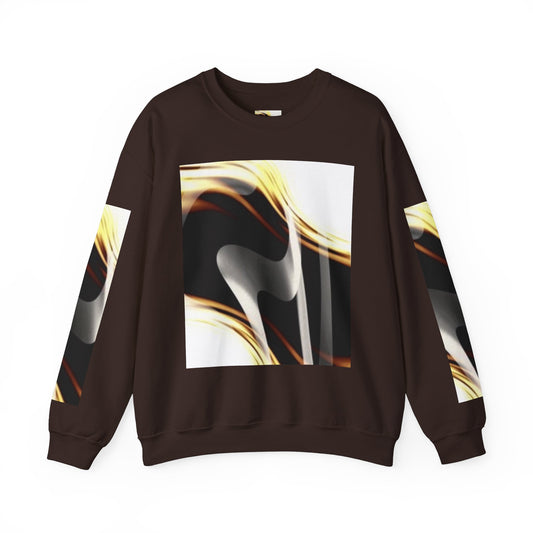 Abstract Wave Unisex Crewneck Sweatshirt - Modern Art Design